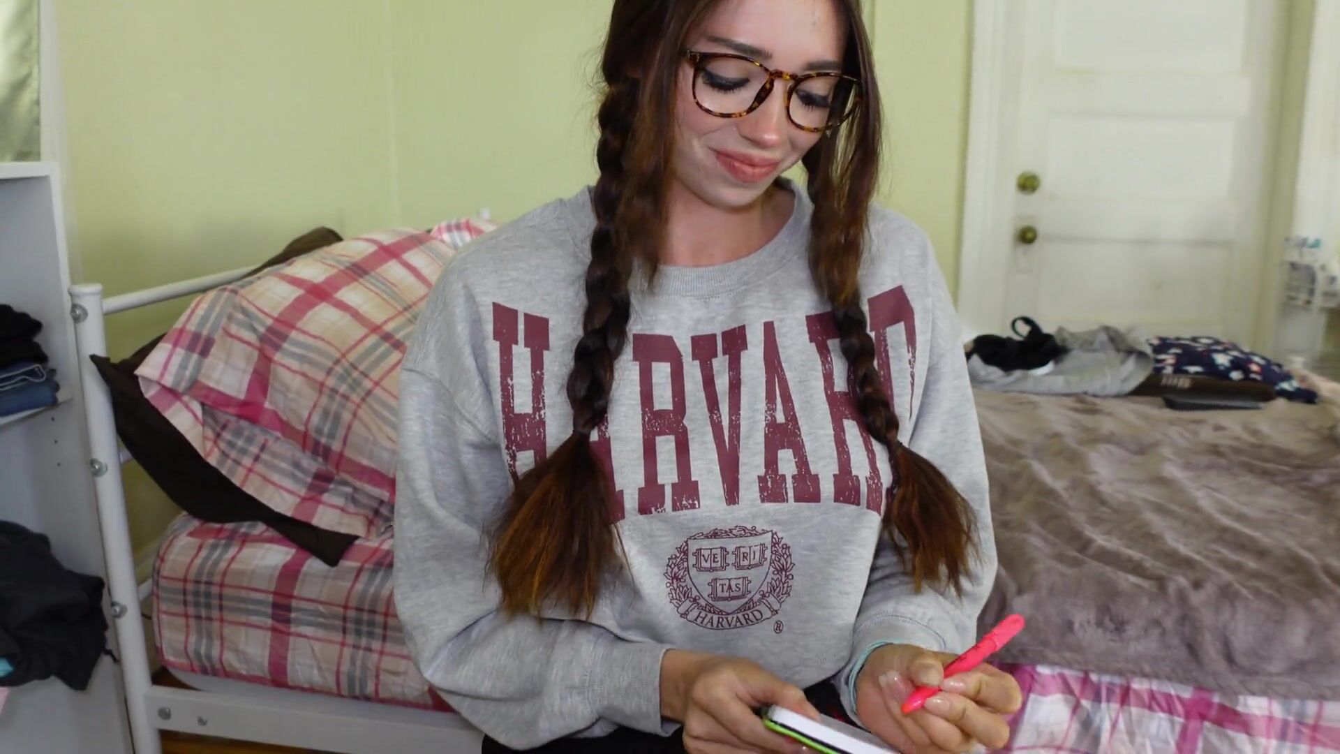 Molly Moon Blowjob And Hard Sex With Glasses On
