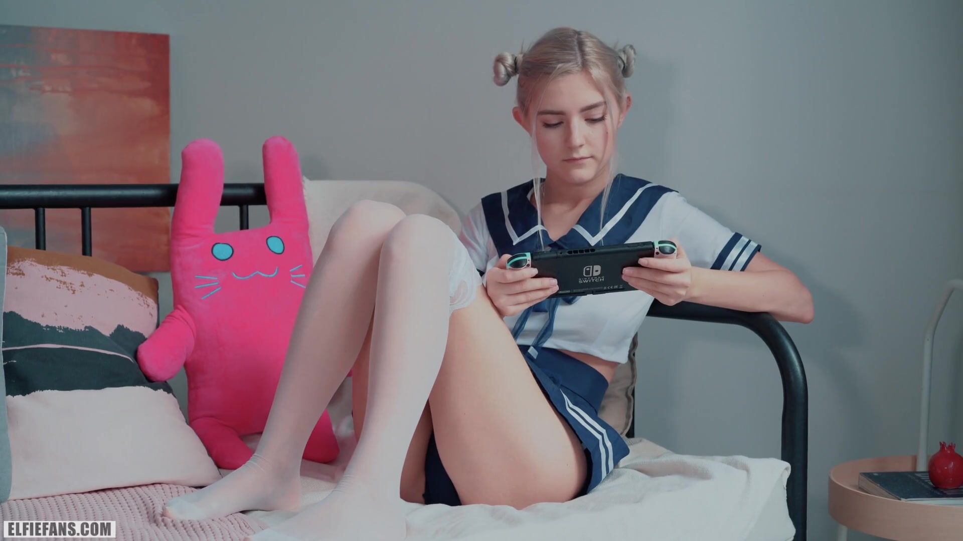 Naughty Schoolgirl Eva Elfie Gets A Creampie And A Facial
