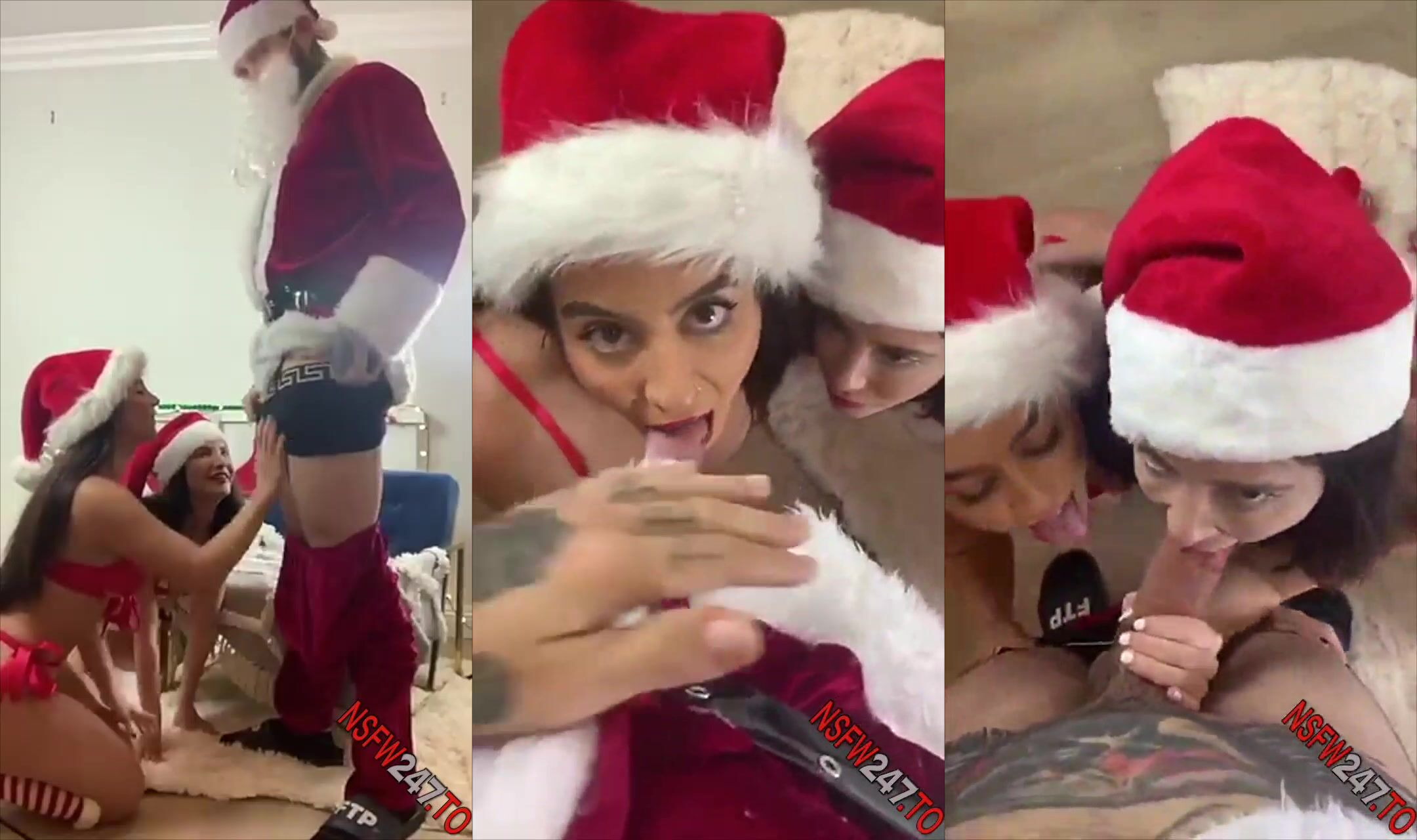Threesome With Lena The Plug And Santa