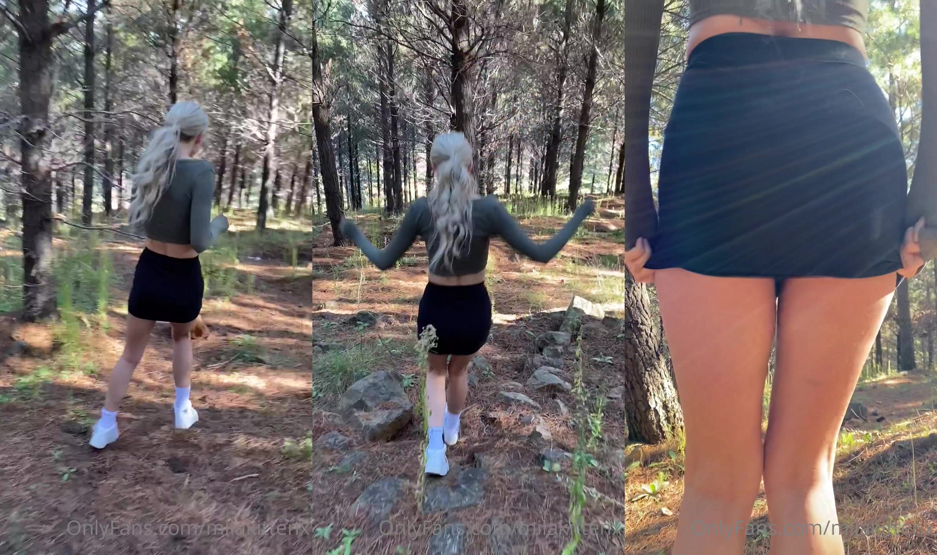 Mila Sobolov Masturbates In The Forest