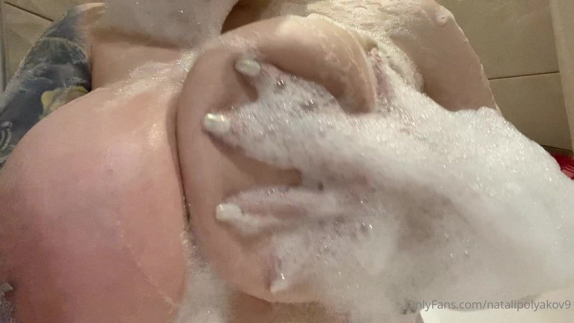 Natalia Polyakova Soaping Her Boobs