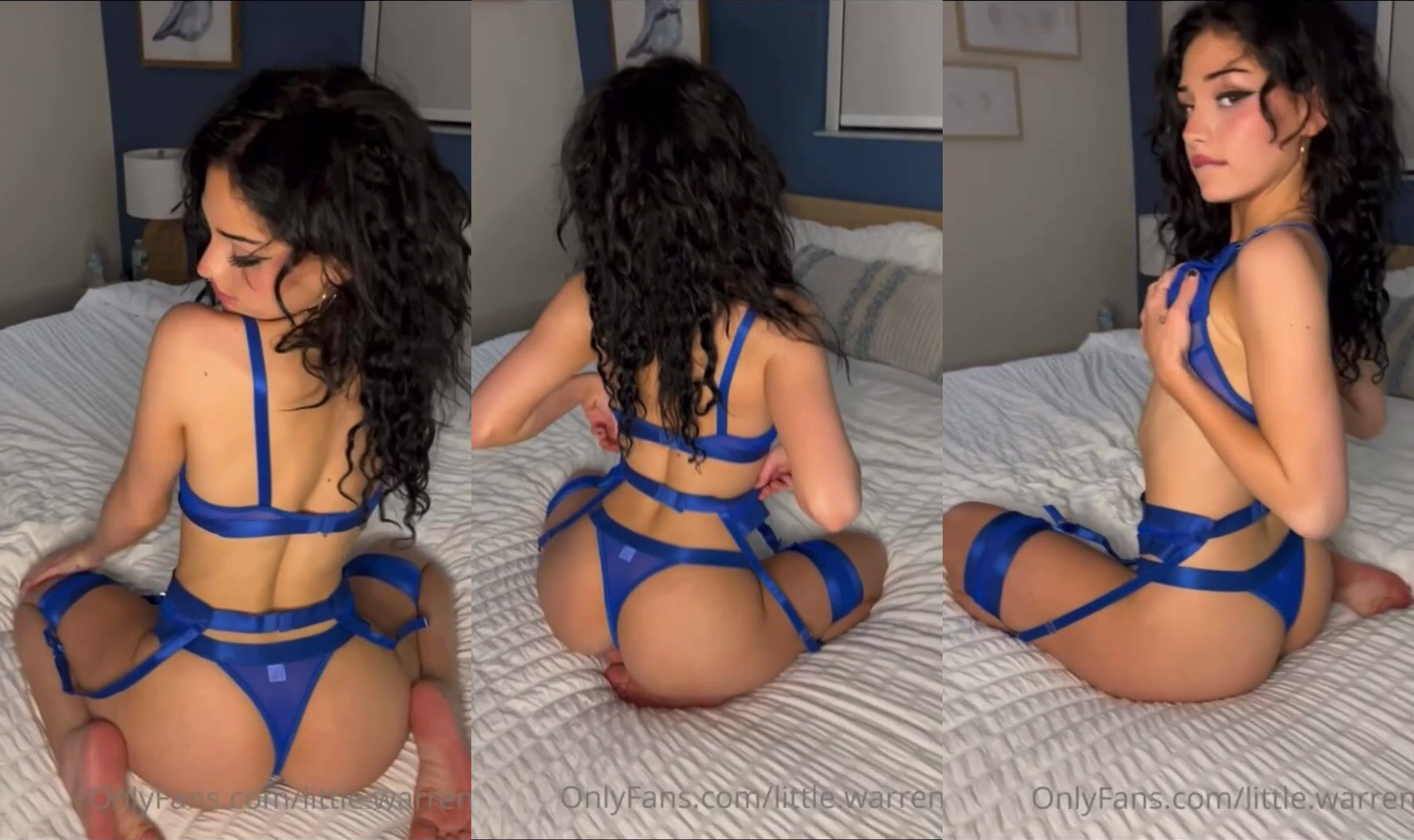 Little Warren Showing Off Her New Lingerie In Bed