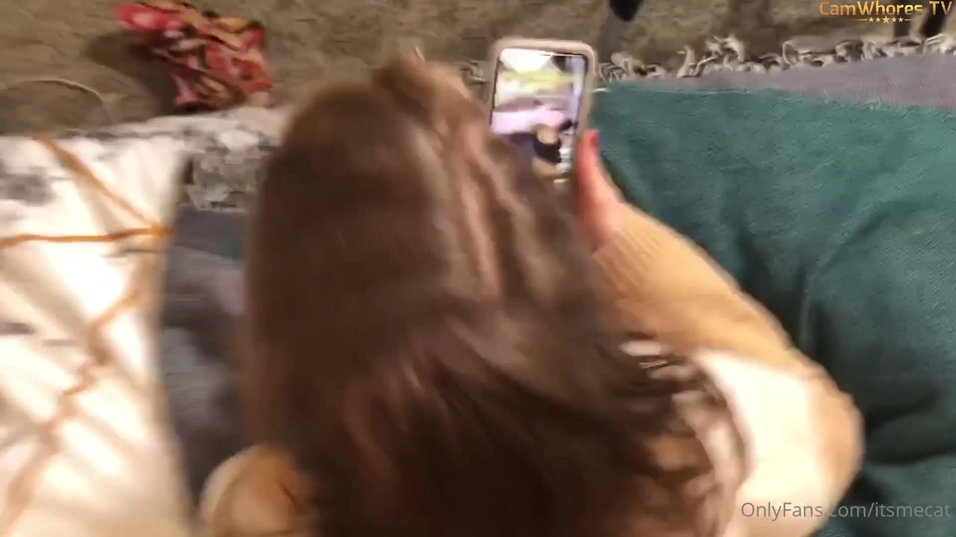 Itsmecat Sucking And Fucking Her Lover's Cock