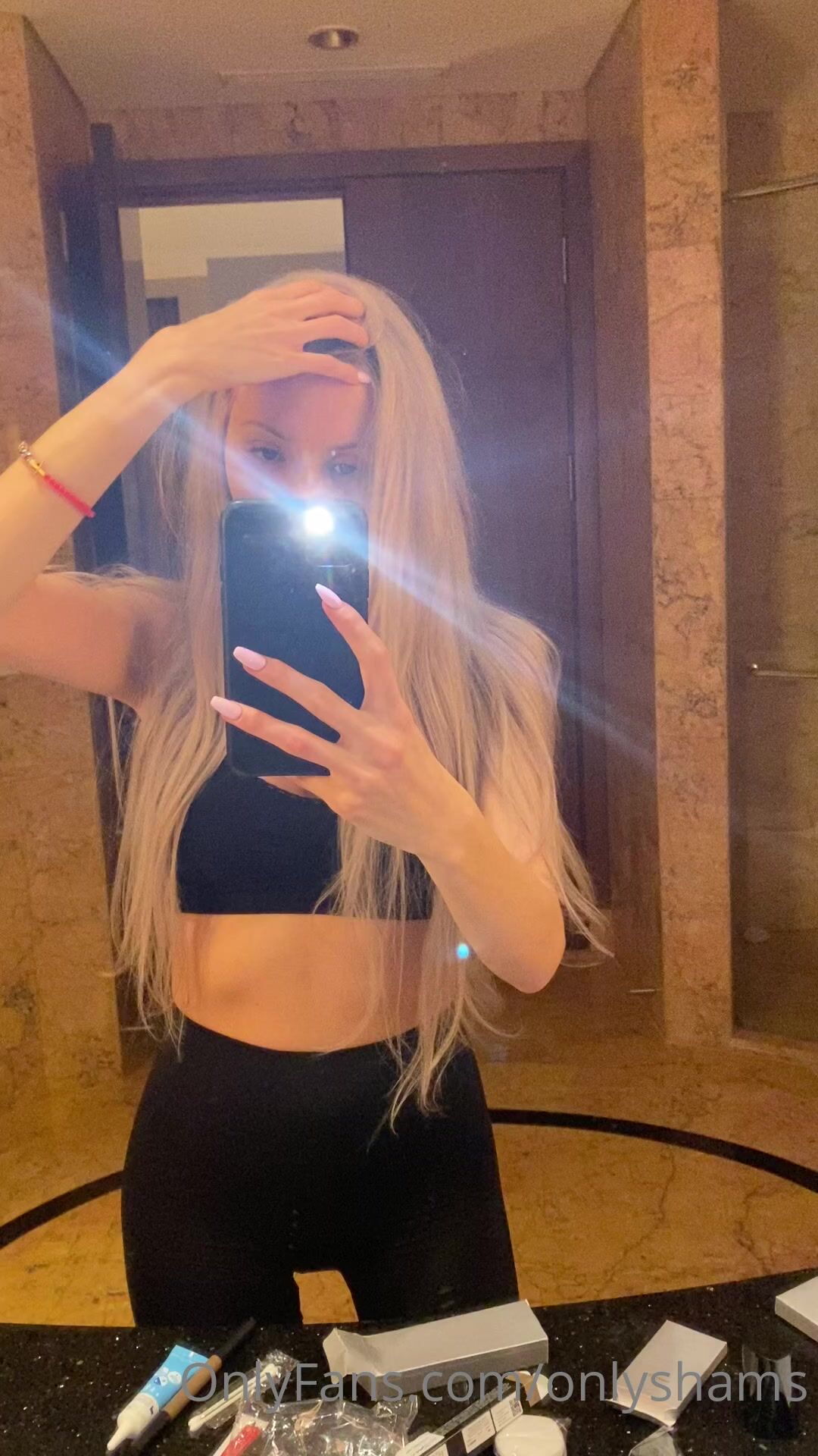 Lily Shams Sticks Out Her Boobs