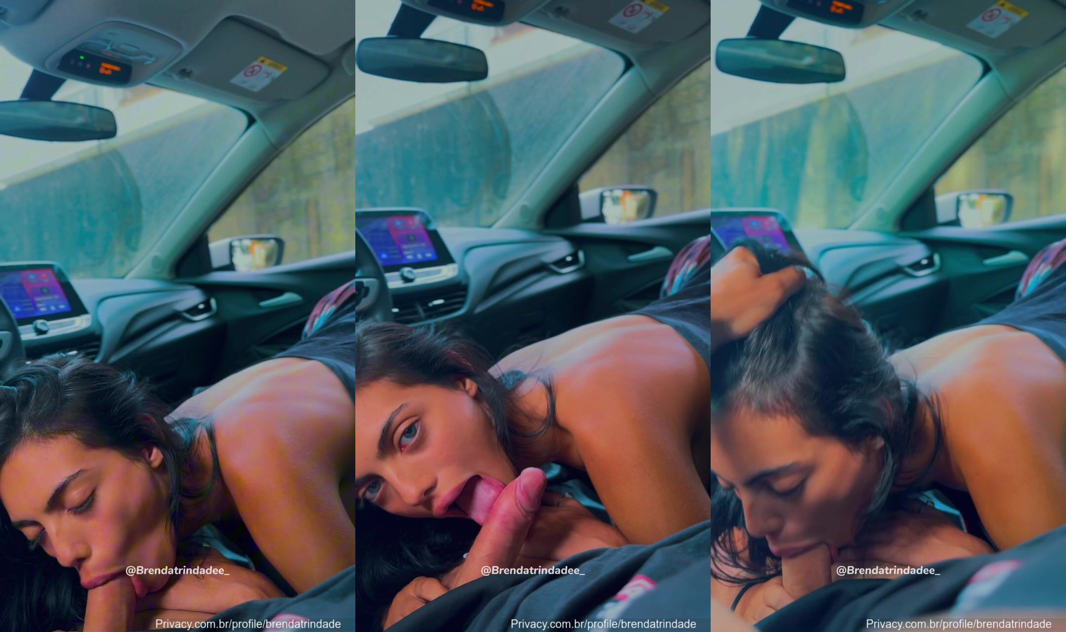 Brenda Trindade Giving A Blowjob In The Car