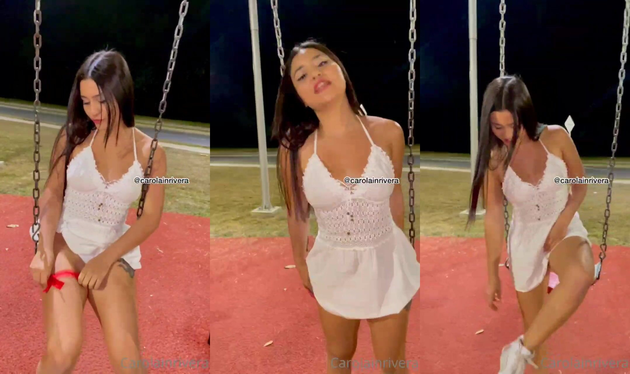 Carolain Rivera Swings In a Dress
