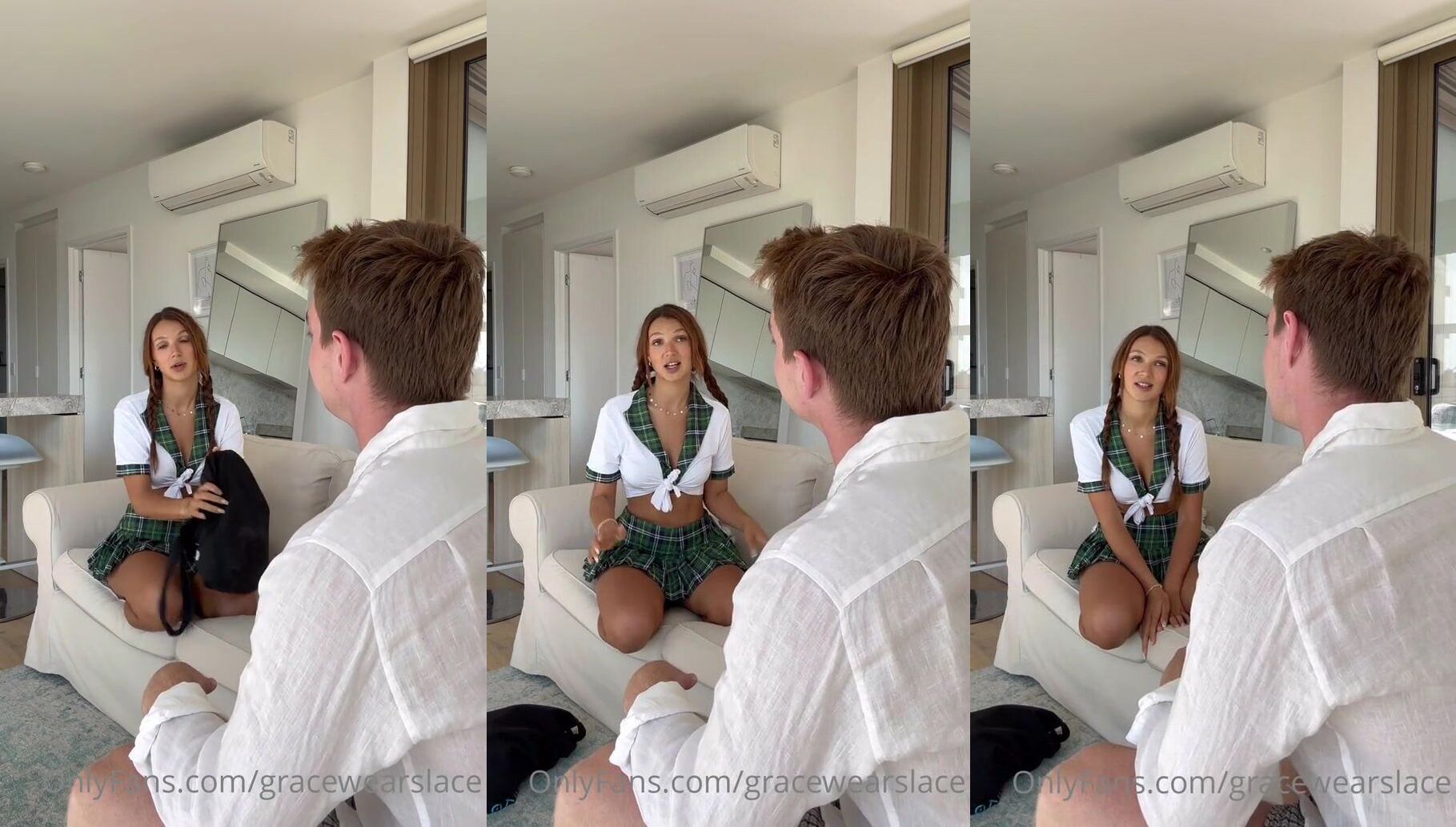 Schoolgirl Comes Home And Fucks Her Stepbrother