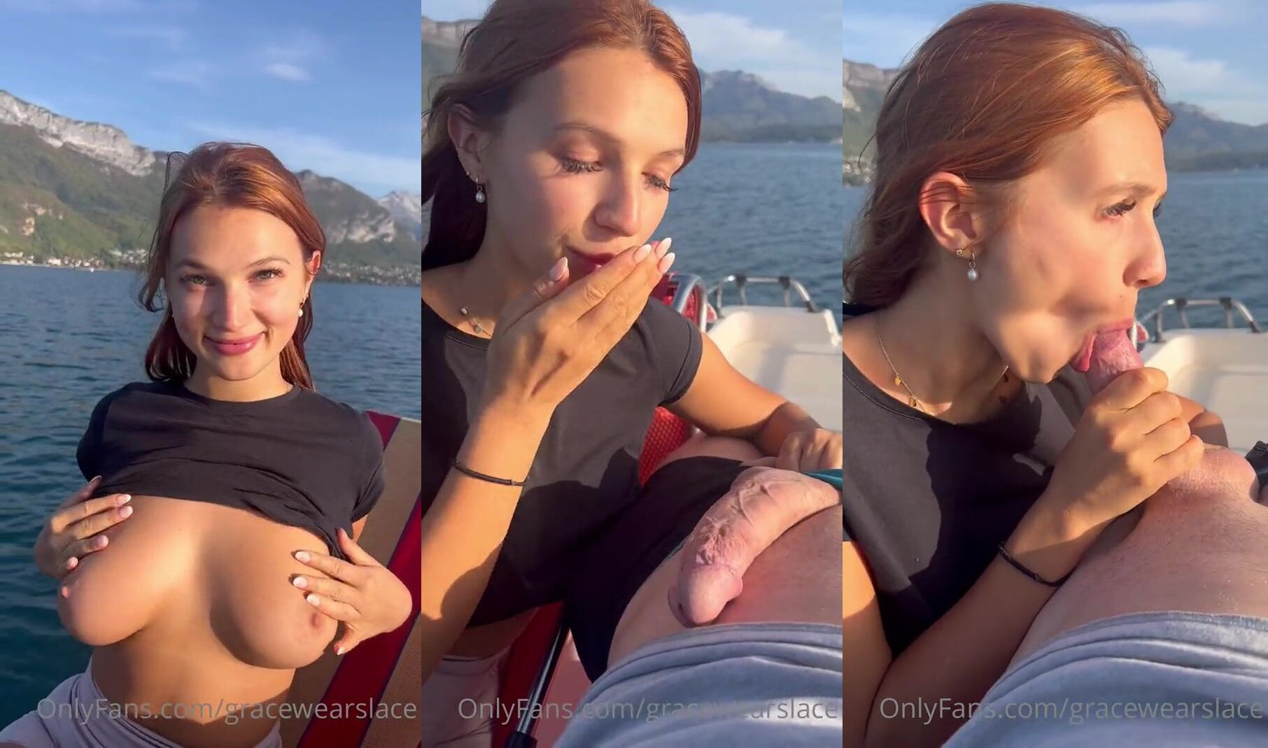 Redhead Sucks A Cock On A Boat