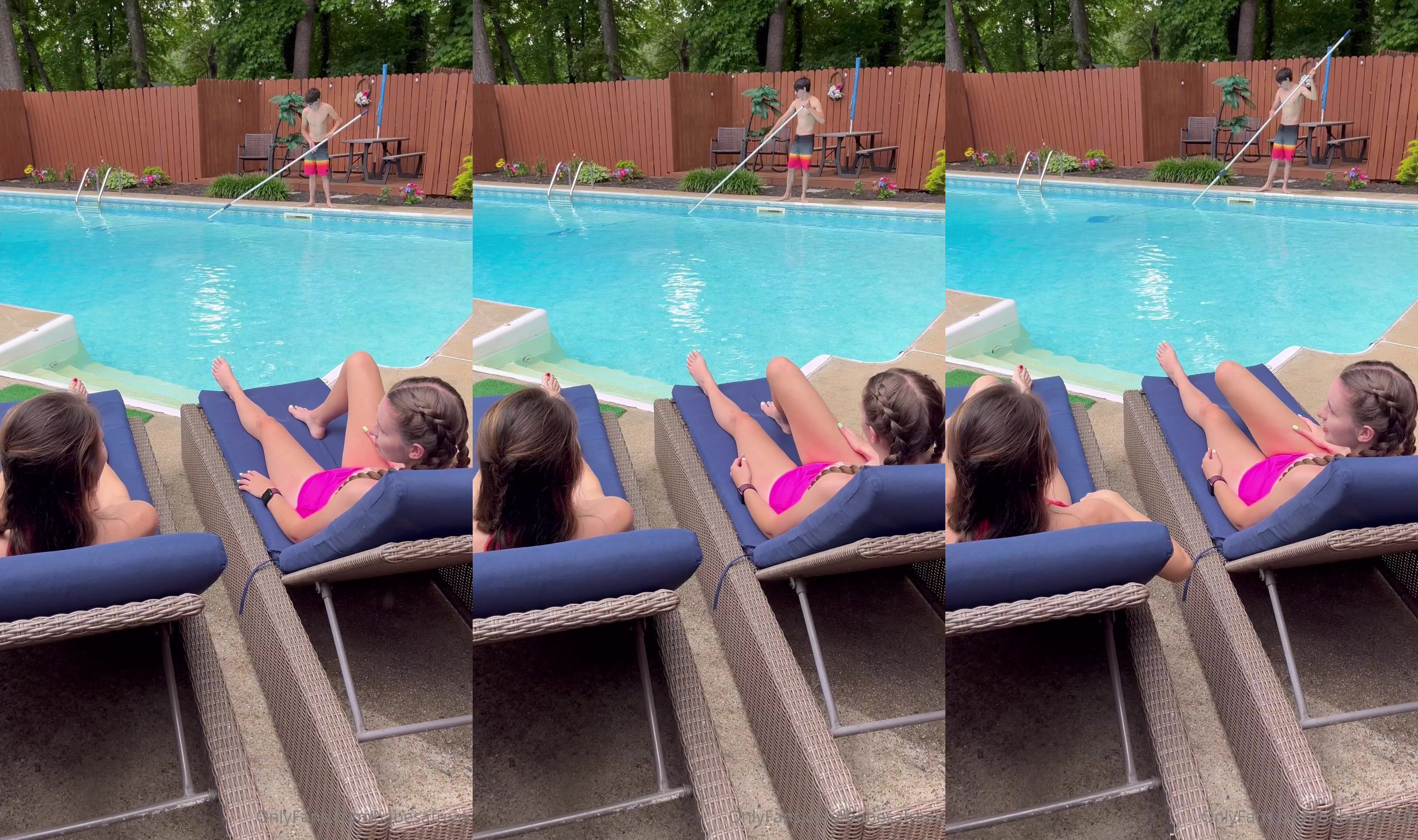 Katie Clark And Babesafreak Fuck The Pool Keeper