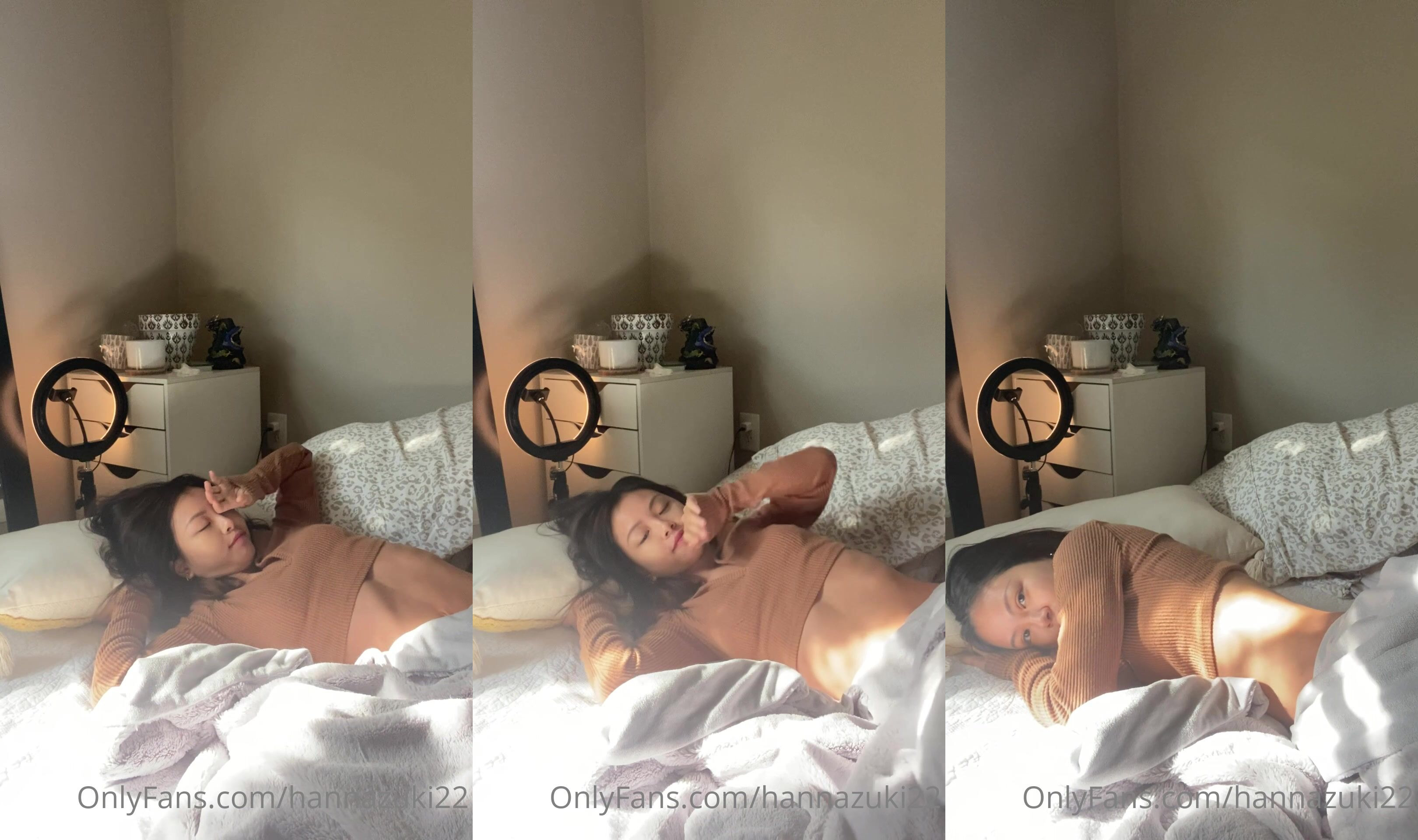 Hanna Zuki Puts Her Pussy On The Pillow