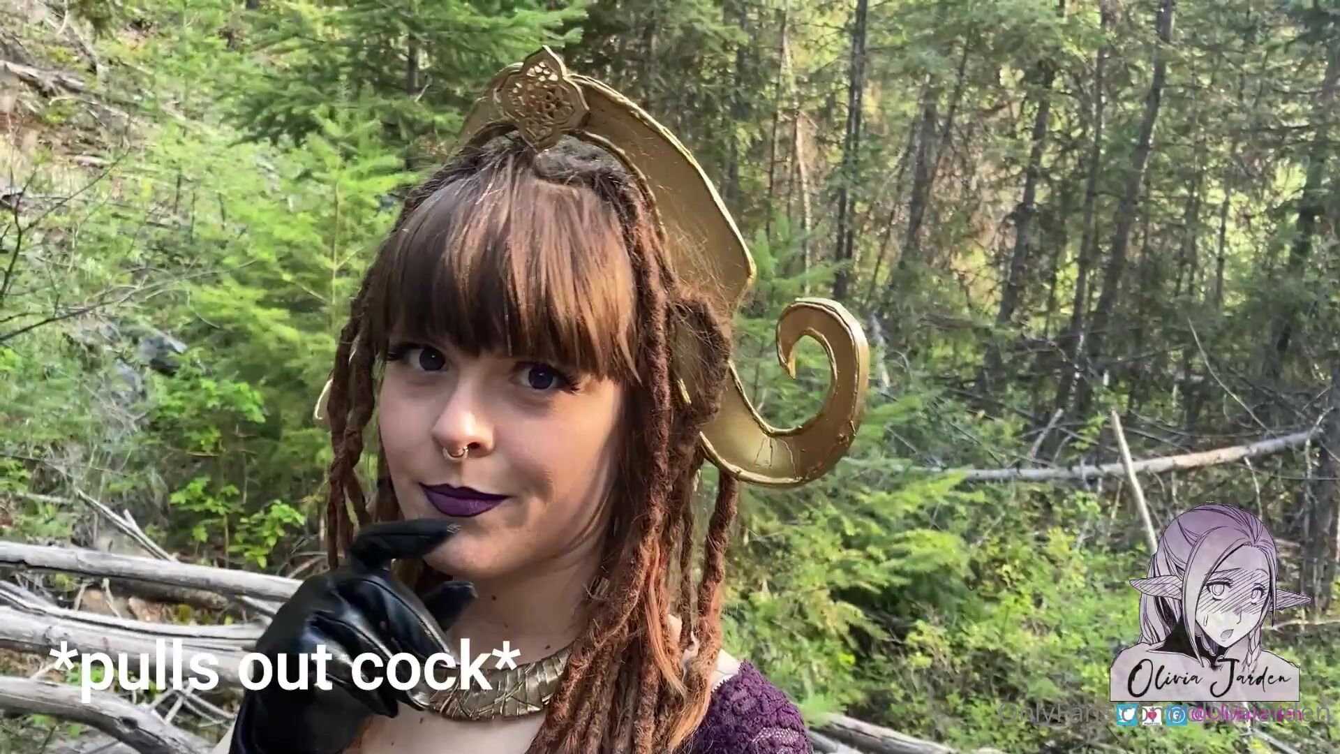 Olivia Jarden Blowjob In The Forest