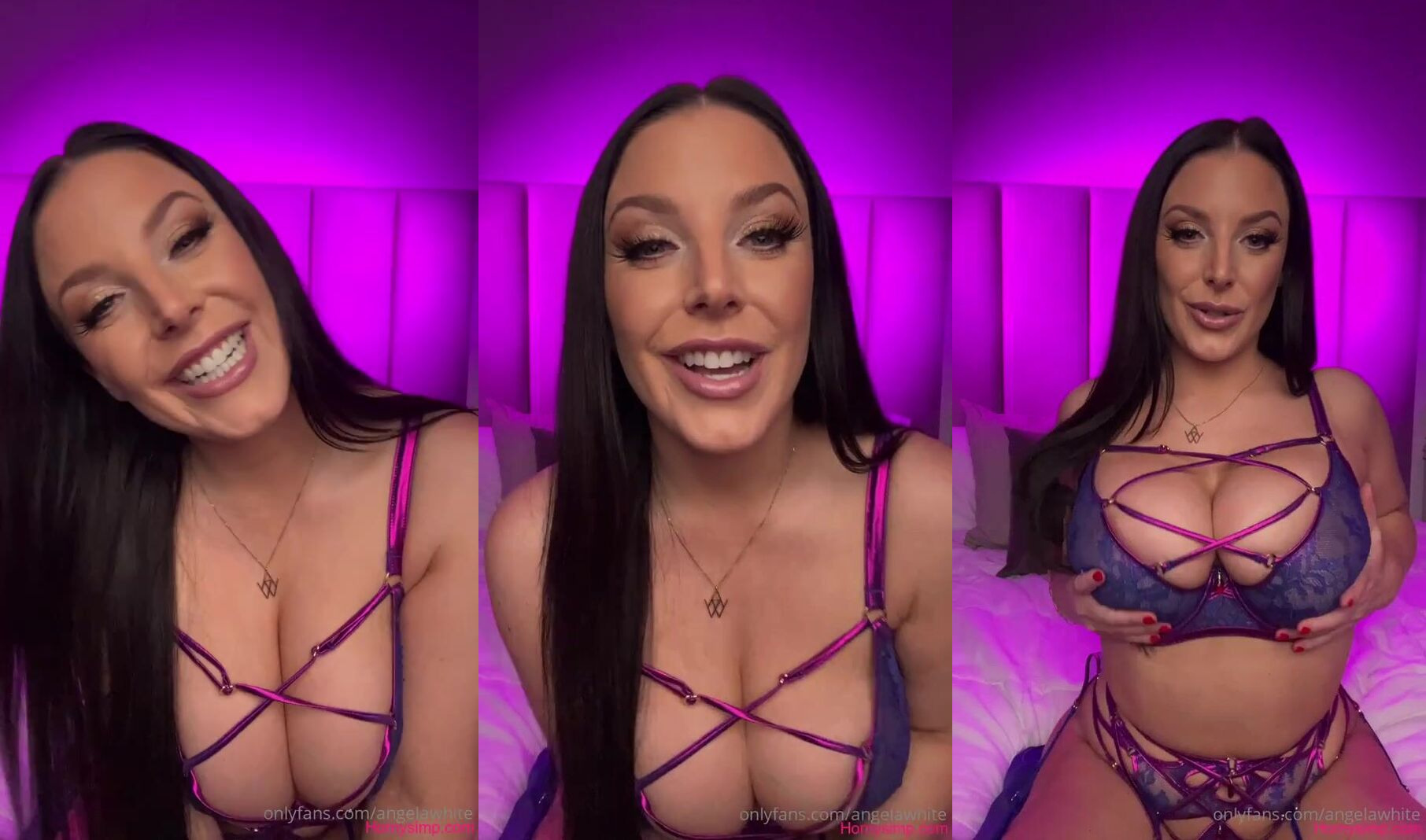 Angela White Shows Her Tits And Masturbates With A Dildo