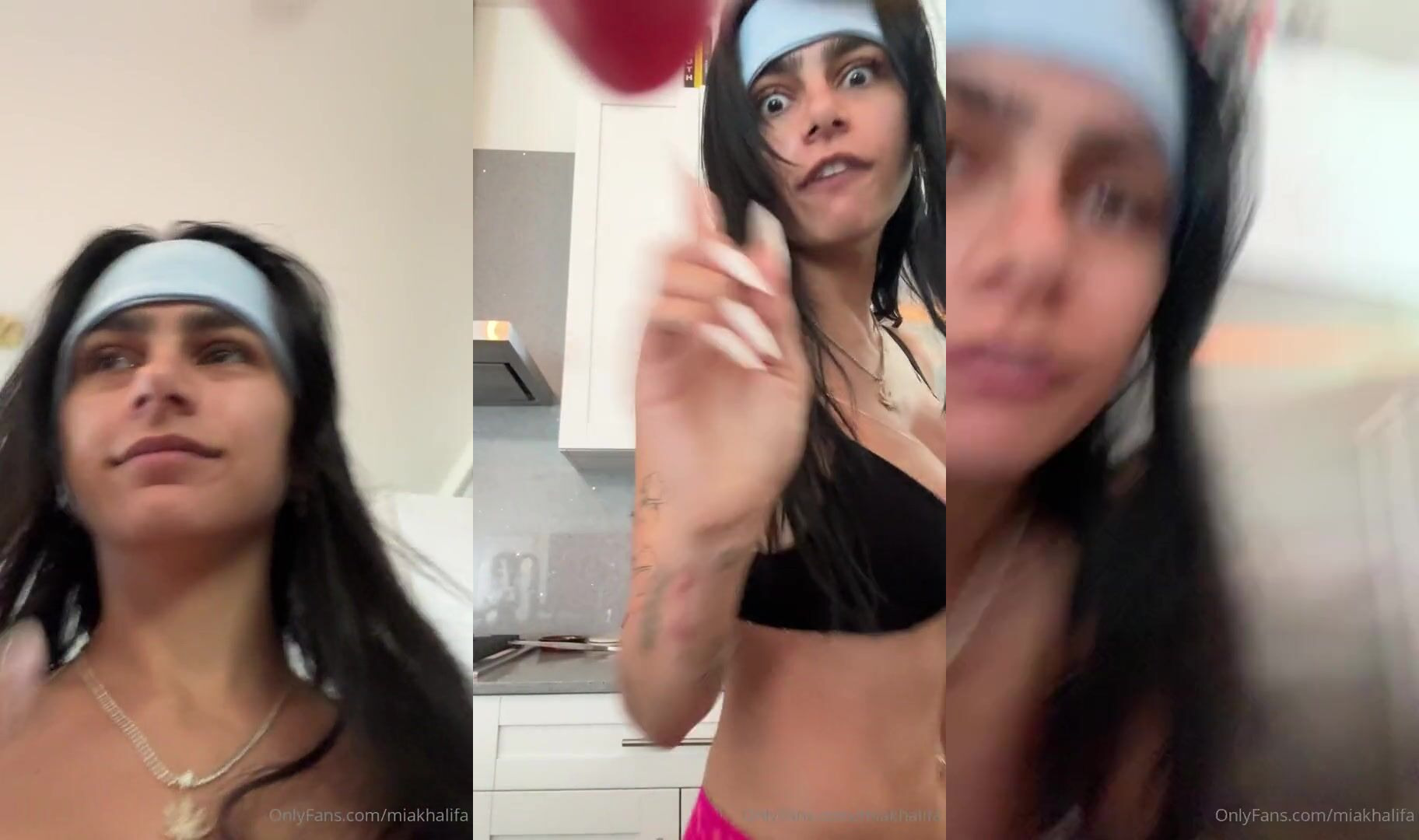 Mia Khalifa Seduces In Her Underwear With Her Tits Out