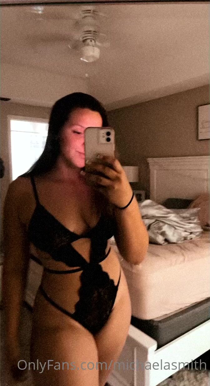 Michaelasmith Showing Off Her Hot Body In A Tight Black Lingerie
