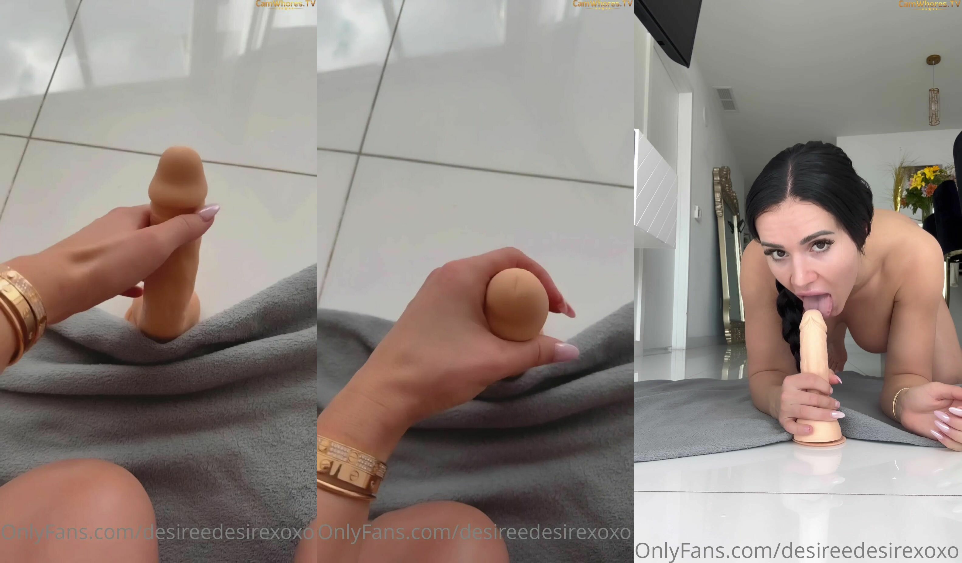 Desireedesire Rides A Dildo On The Floor