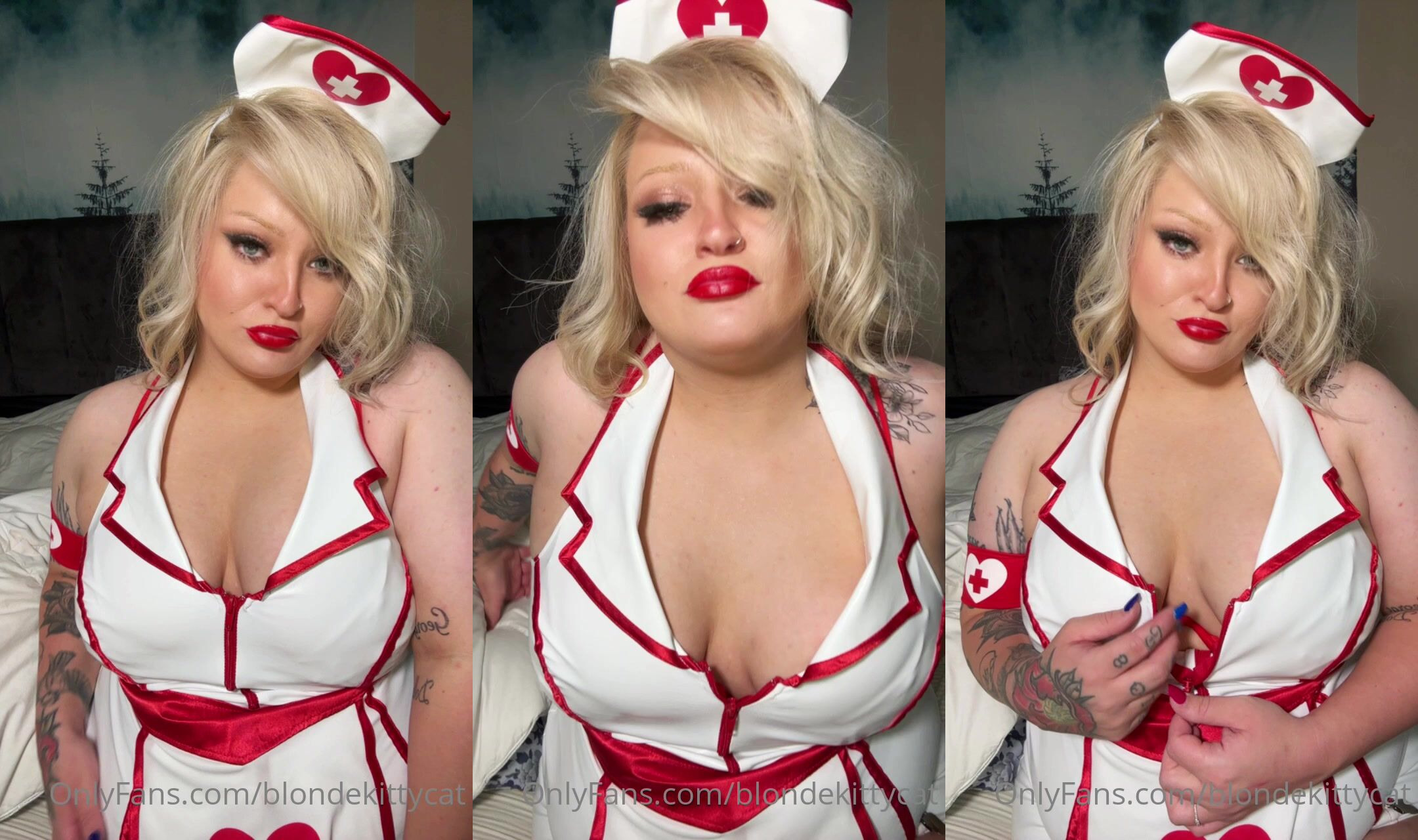 Blondekittycat Cosplaying As A Hot Nurse