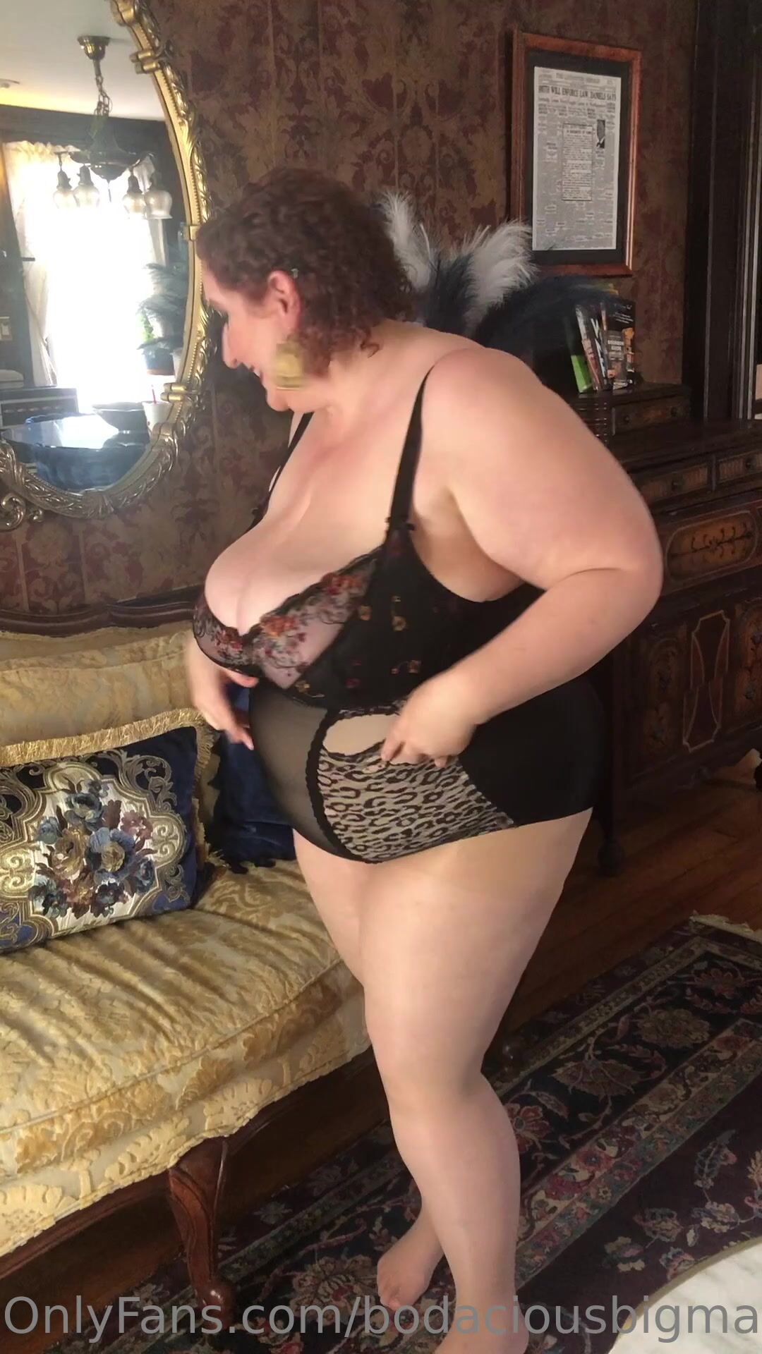 Bodaciousbigmamared In Her Black Lingerie
