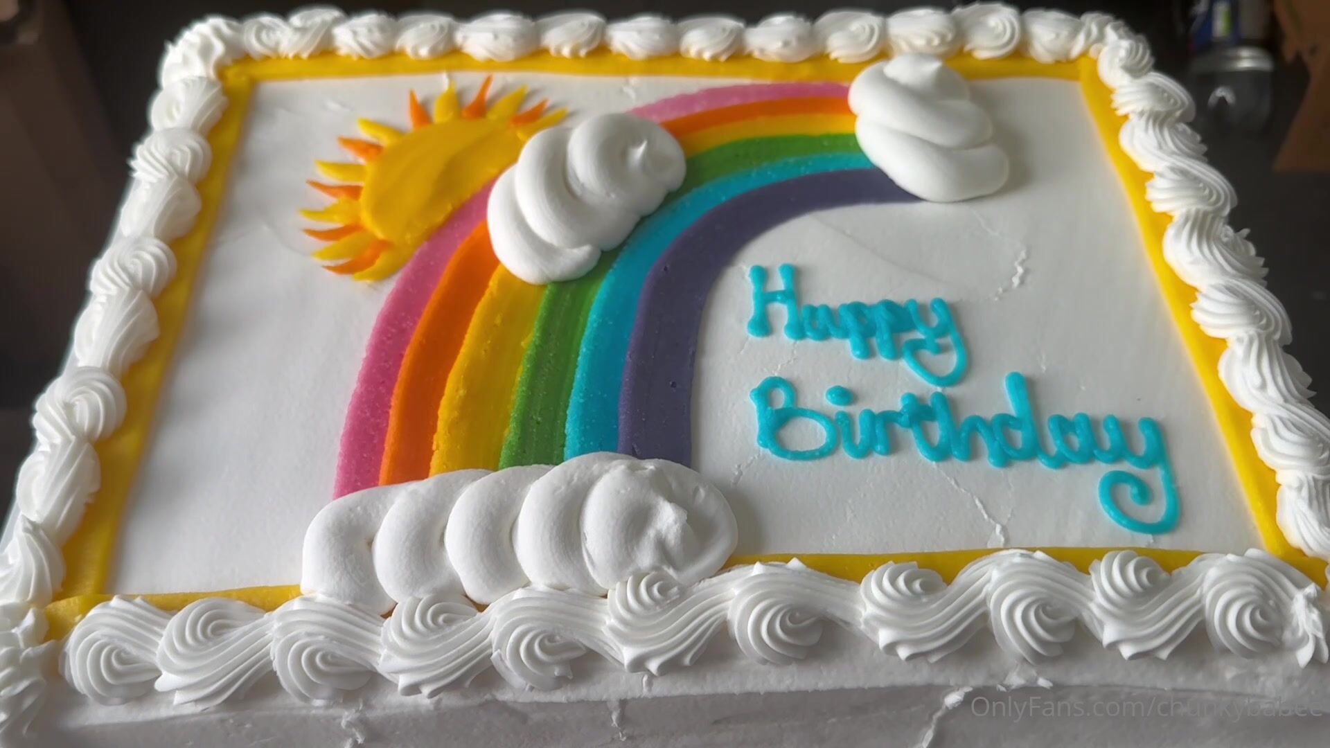Chunkybabee BBW Eats Whole Cake Topless