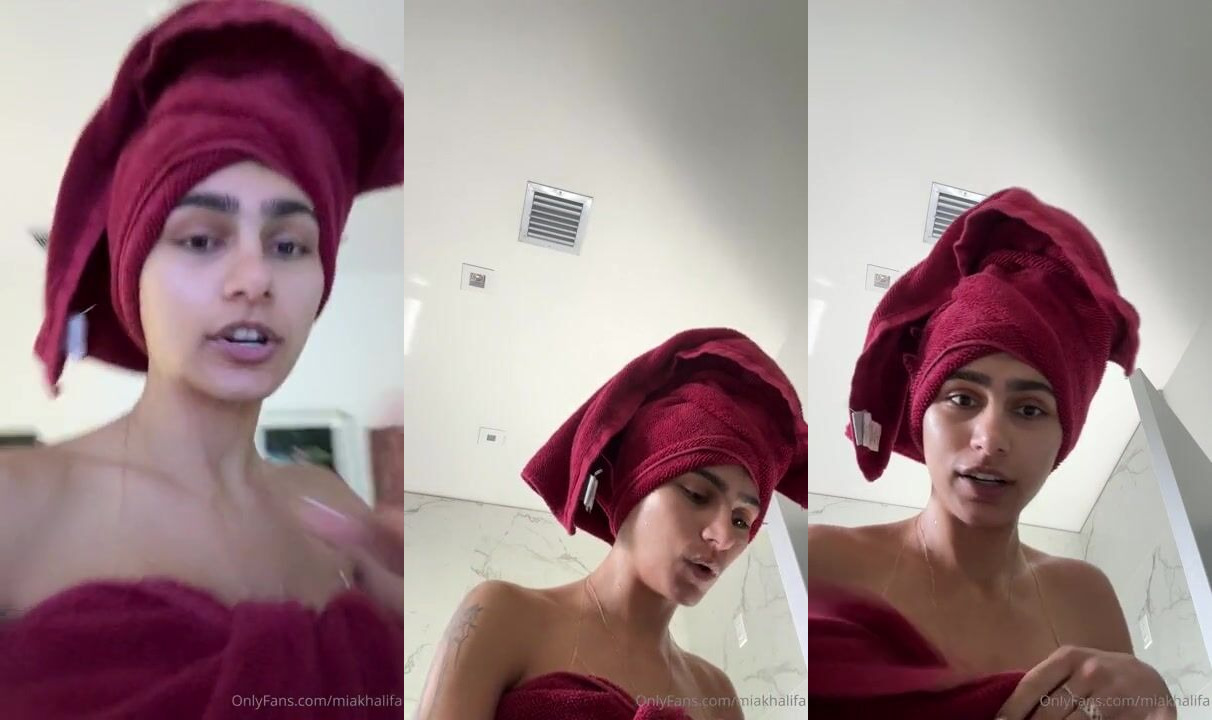 Mia Khalifa Gets Ready After A Shower