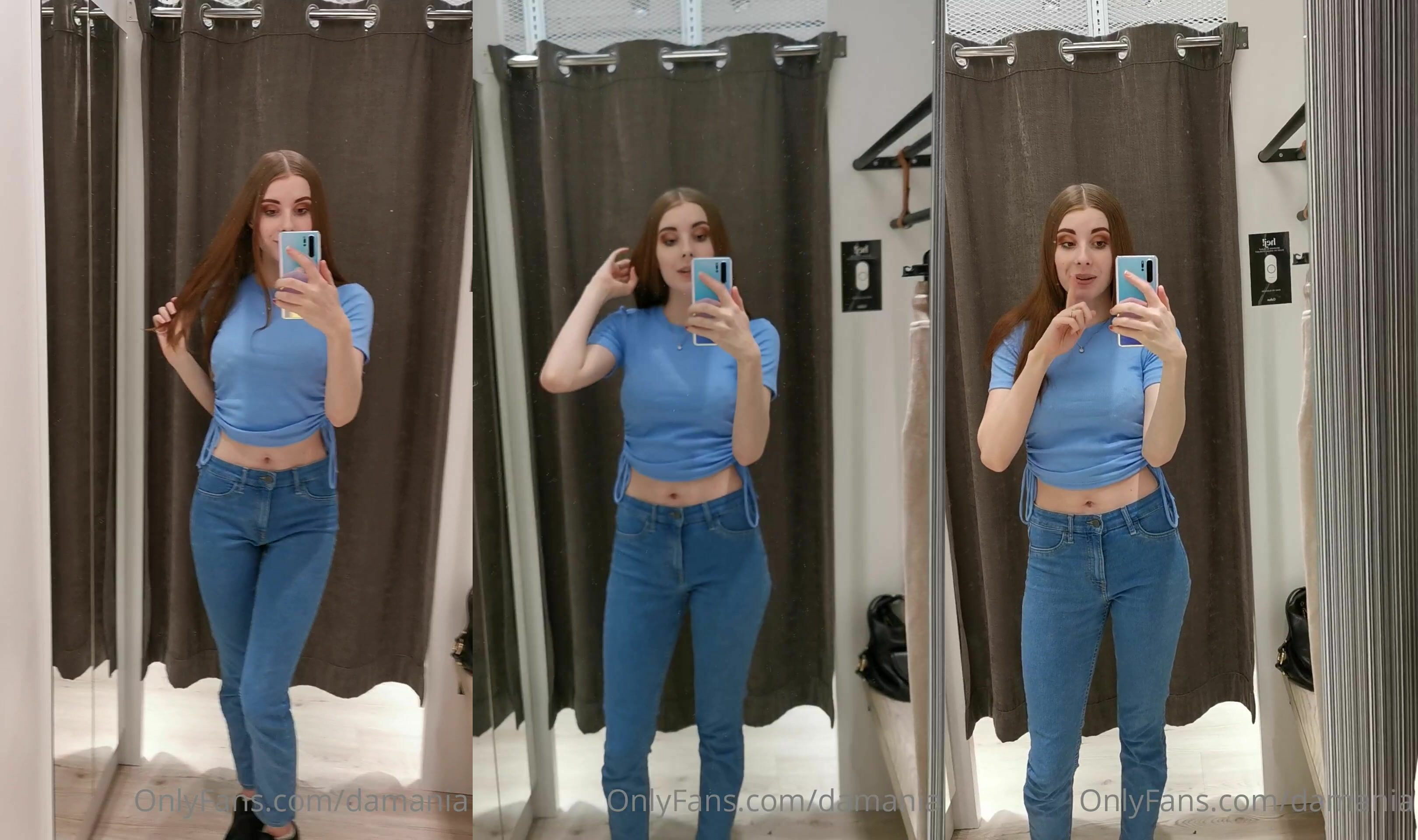 Damania Rubs Her Slit In A Dressing Room