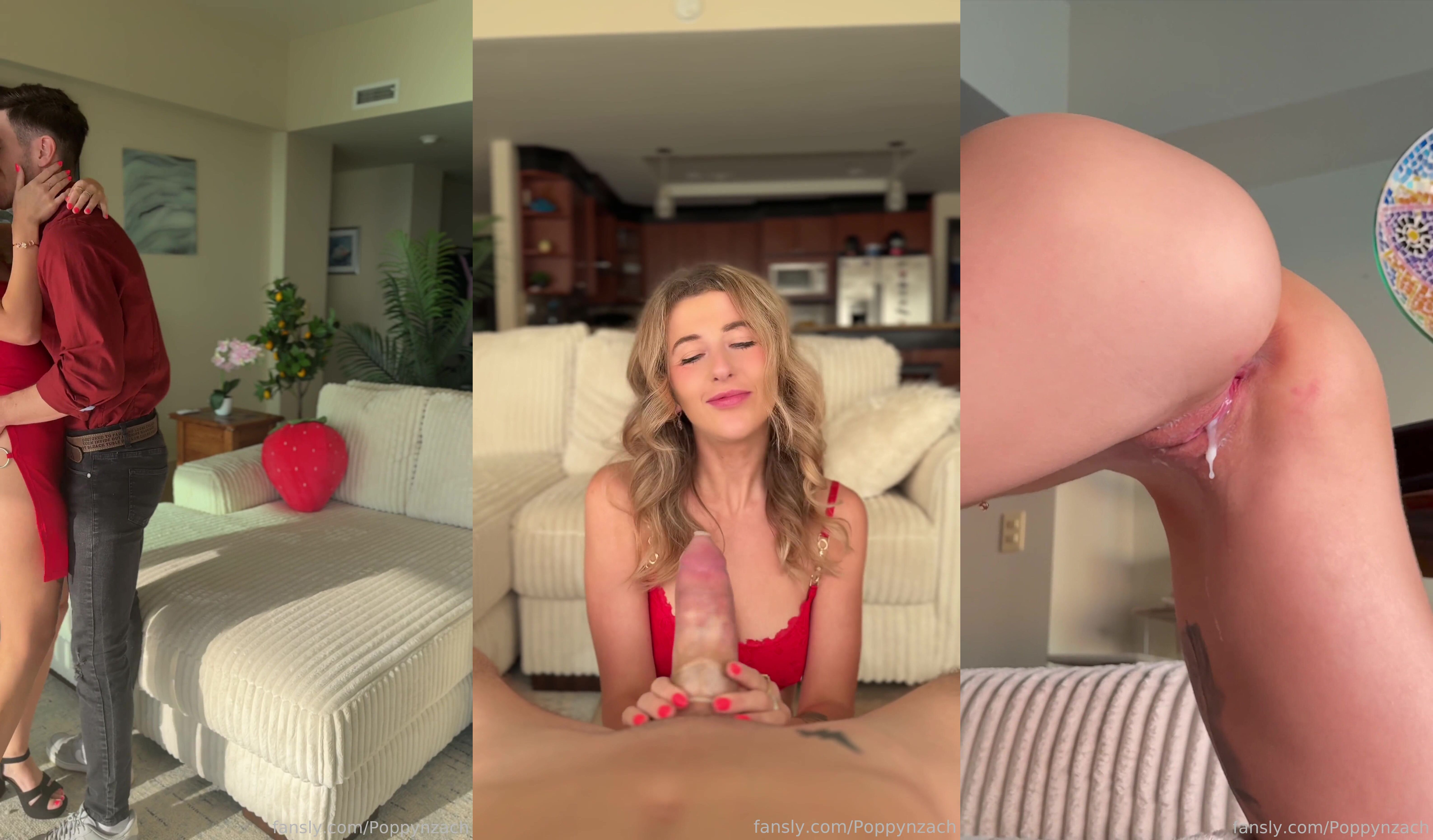Poppynzach Has Sex In Red Lingerie