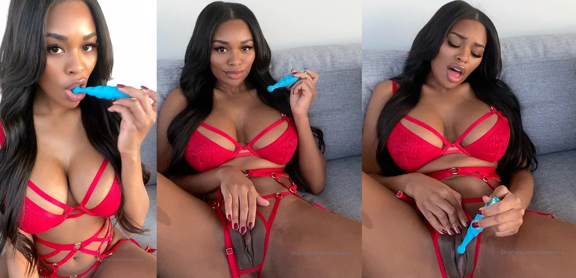 Aubree Rene Pleasures Her Clit With A Toy