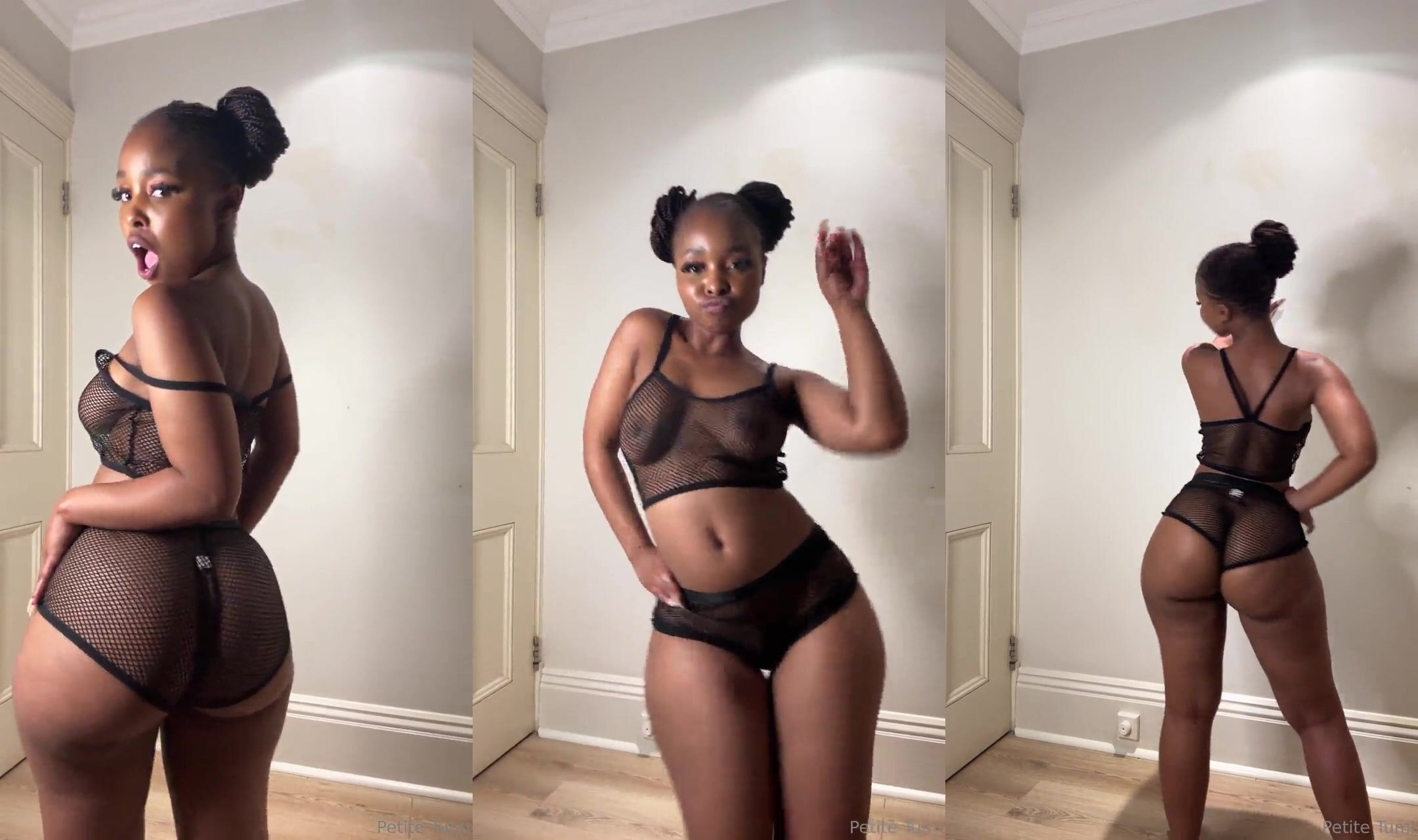 PetiteTumi Dances In Sheer Lingerie