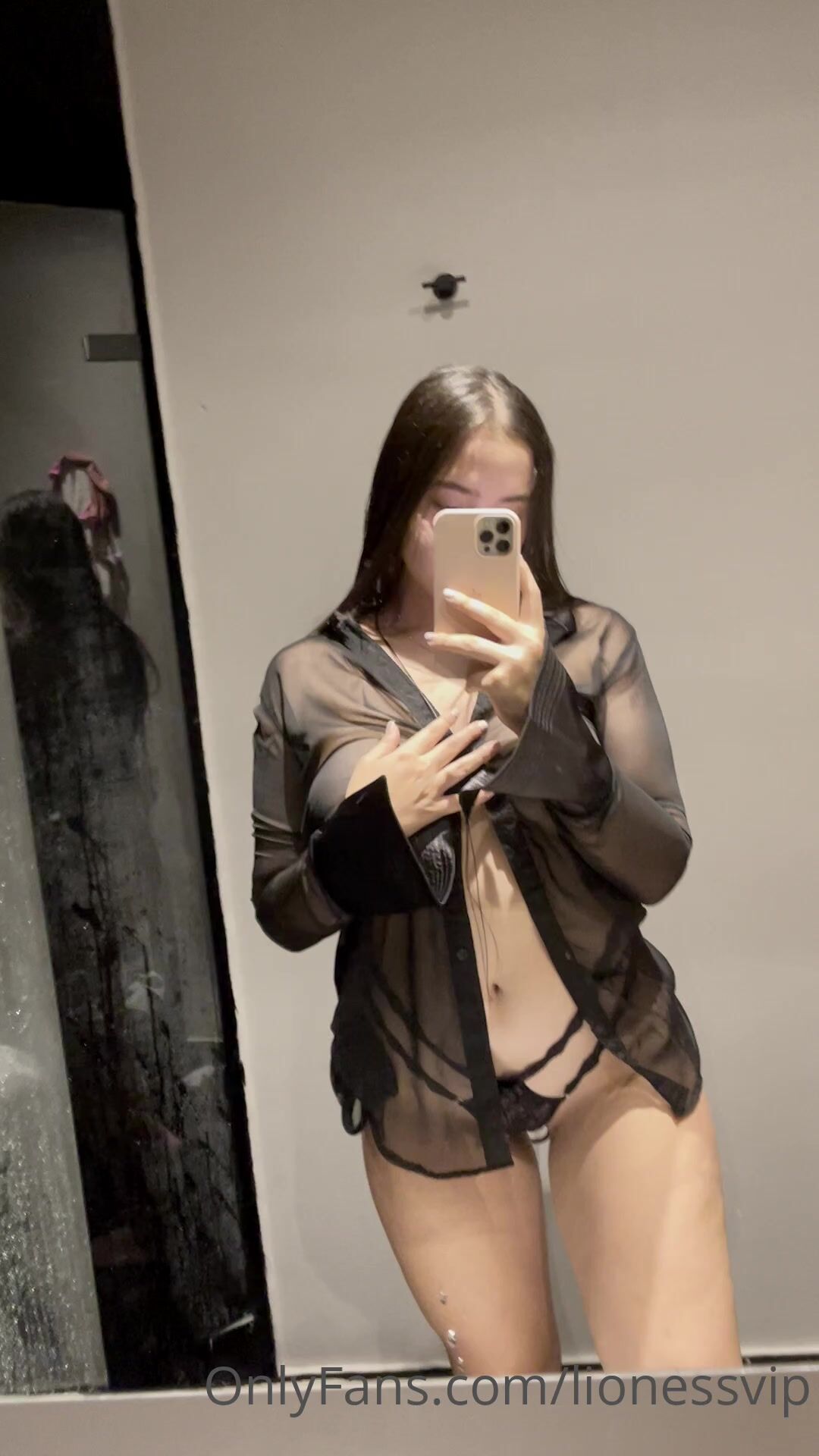 Lioqueen Seduces In Her See Through Dress