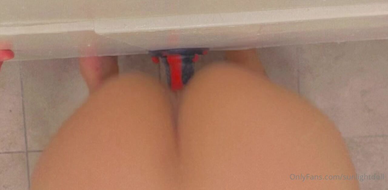 Sunlightdoll Fucks Her Wall Mounted Dildo