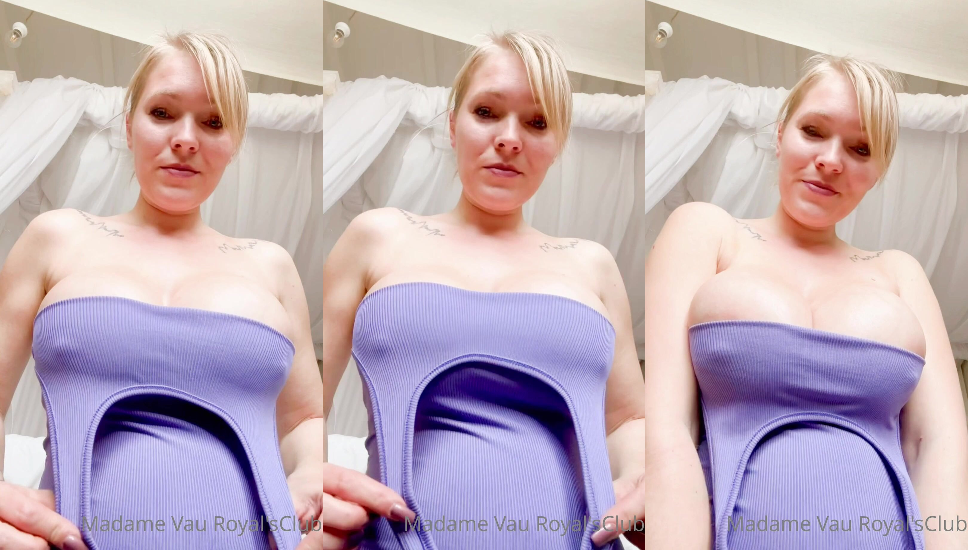 Madamevau Teases Her Cleavage