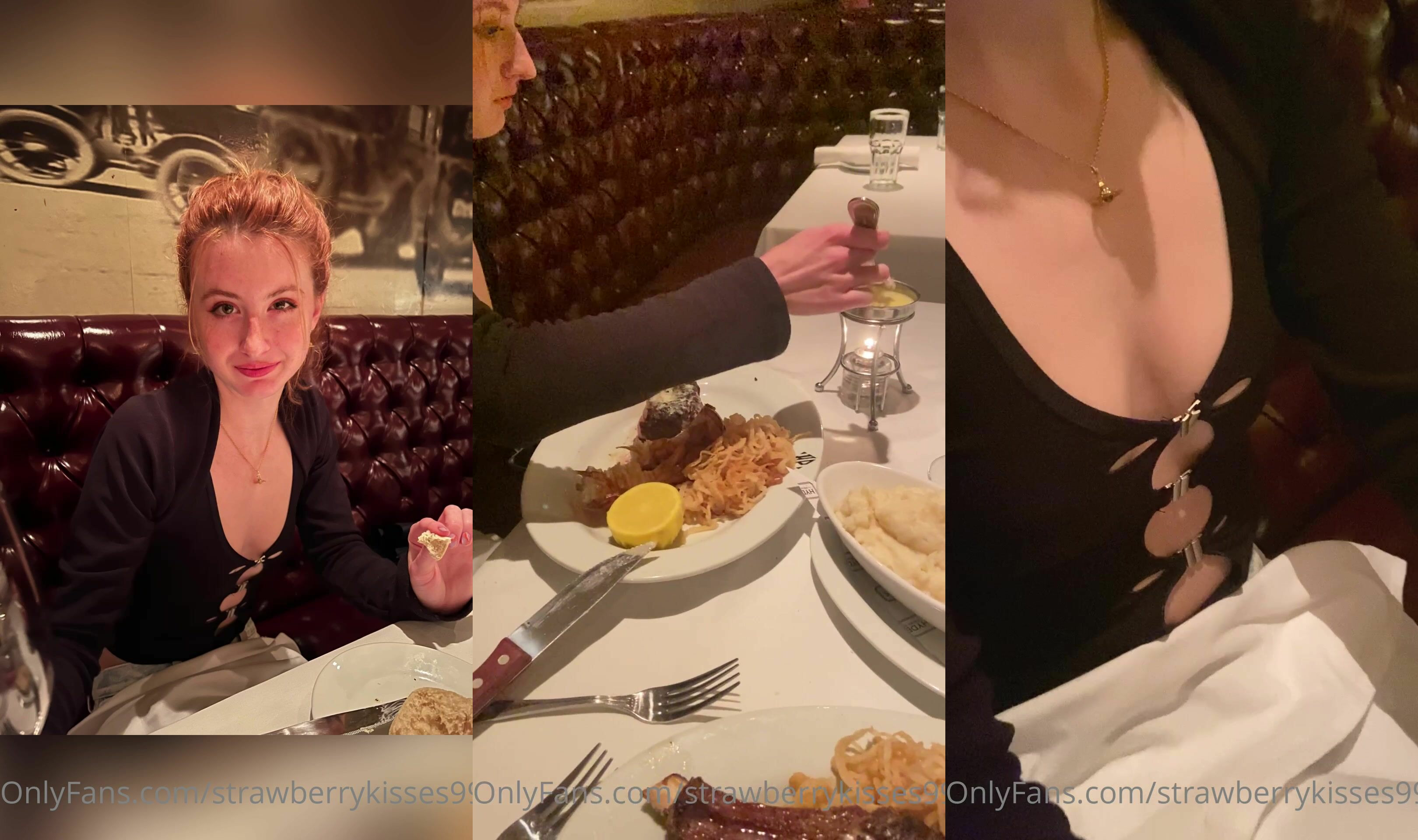 Strawberry Kisses Gets Fucked After A Date
