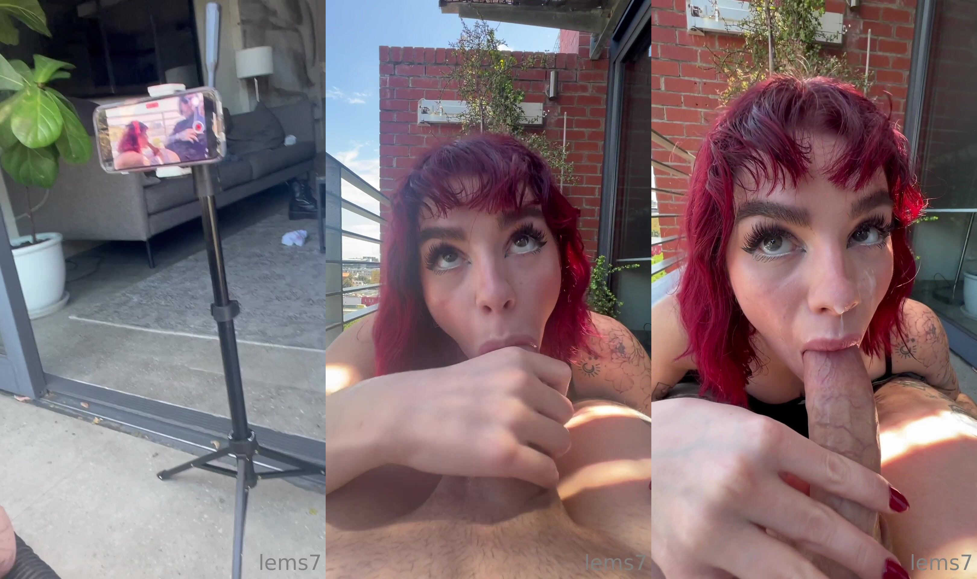 Lems7 Blows A Cock In The Balcony