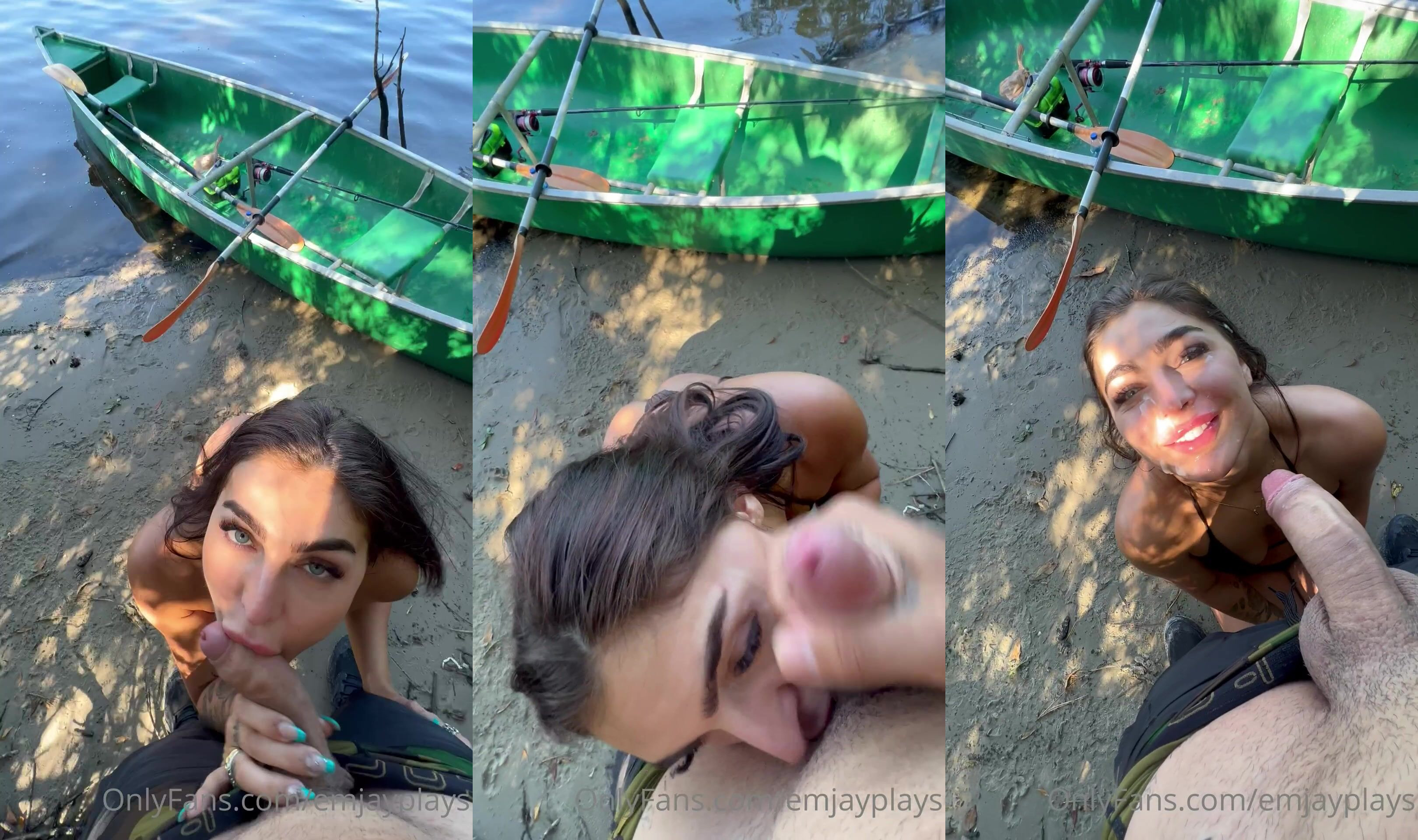 Emjayplays Gives A Beachside Blowjob
