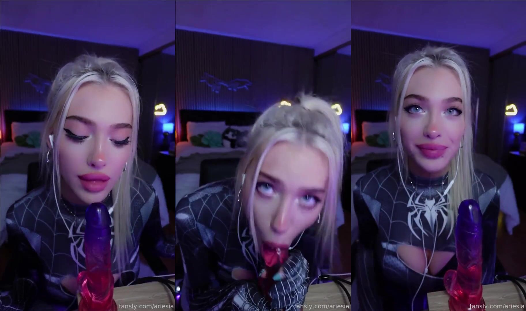 Alexandra Marianna Sucks A Dildo As Spidergirl