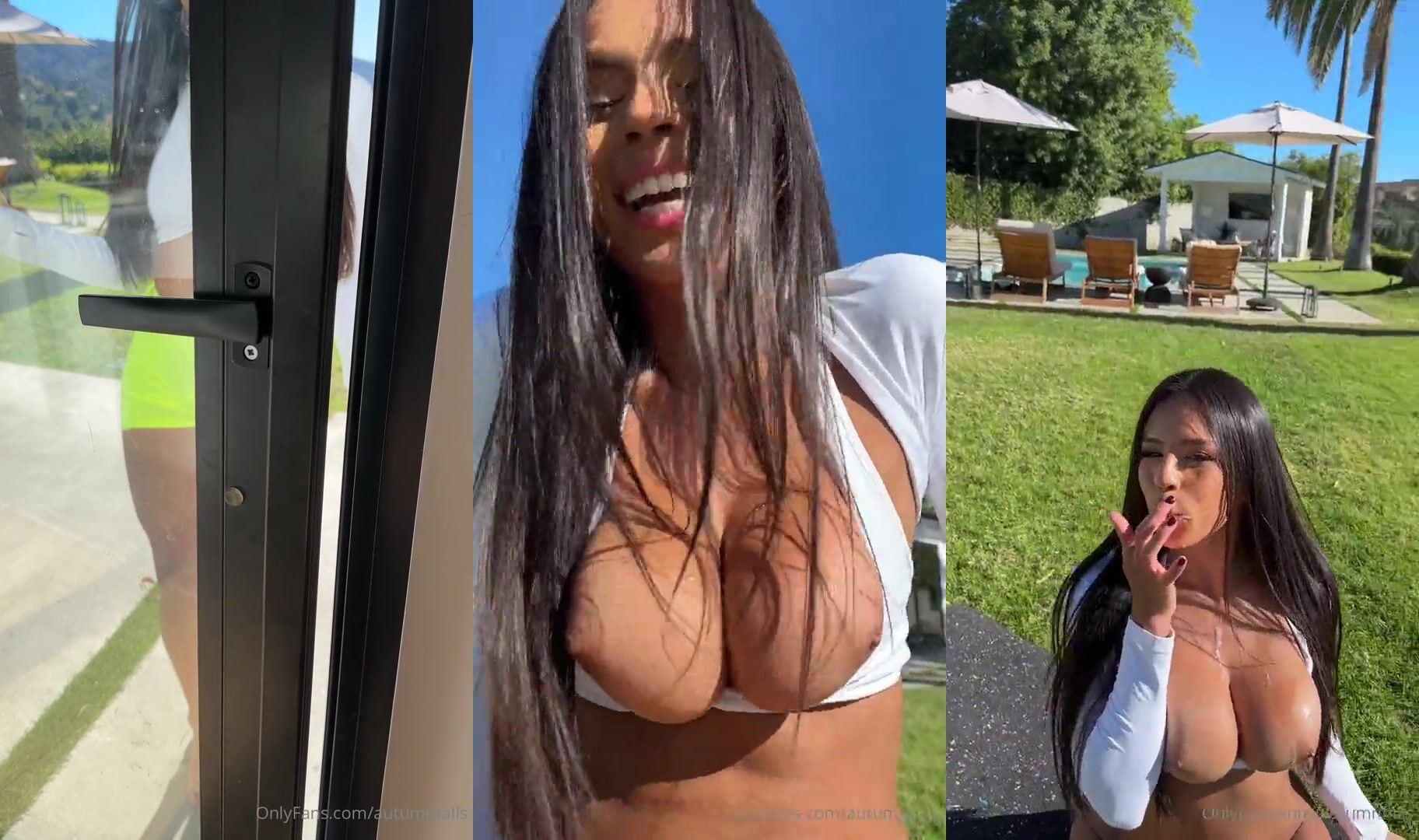 Yoga Instructor Rams Autumn Falls Outdoors