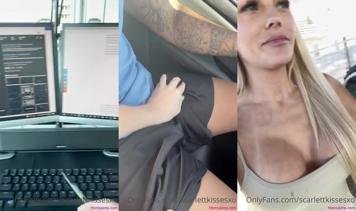ScarlettKissesXO Gives Head Inside A Car