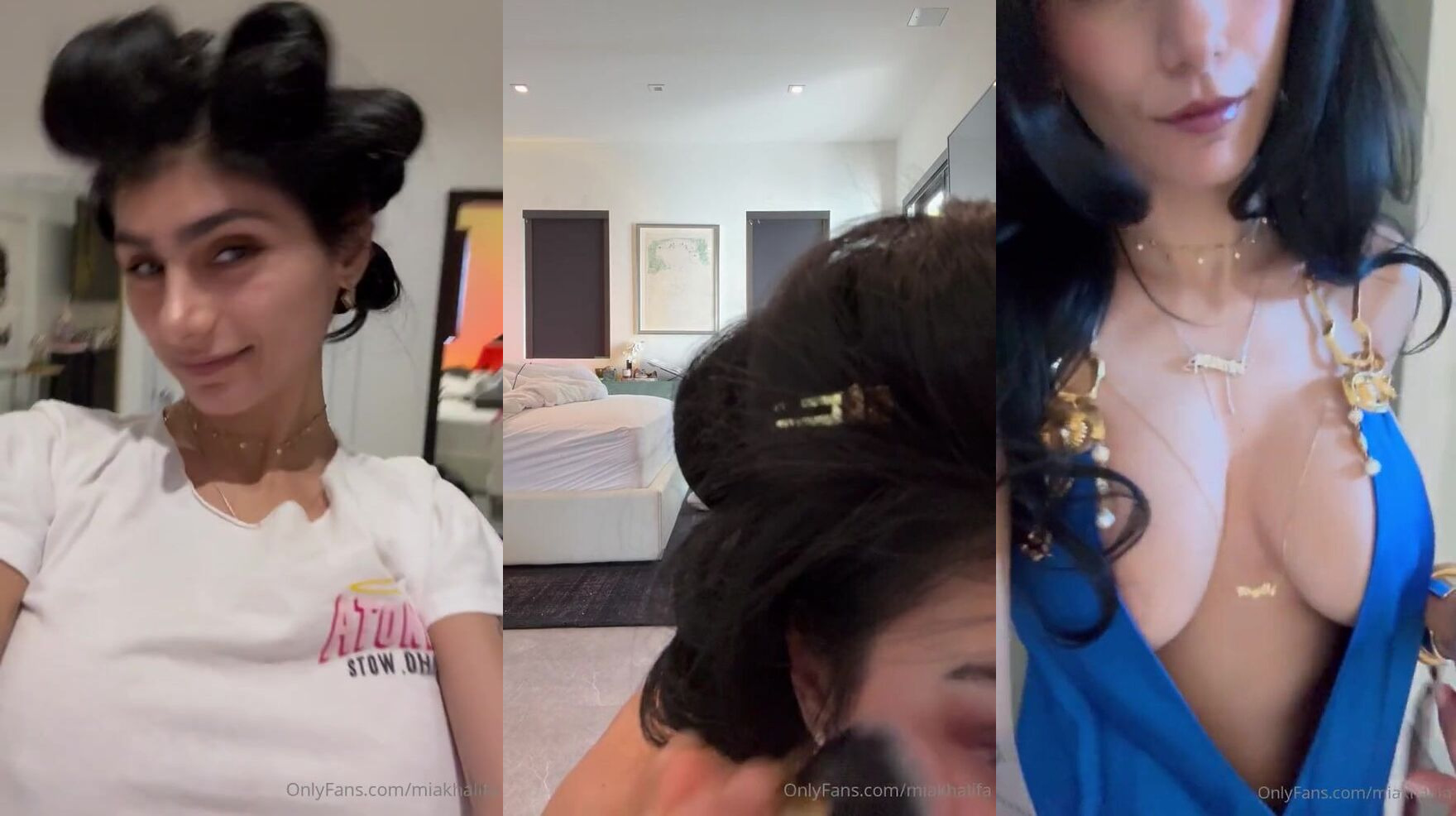 Mia Khalifa Preps For A Night Out Topless