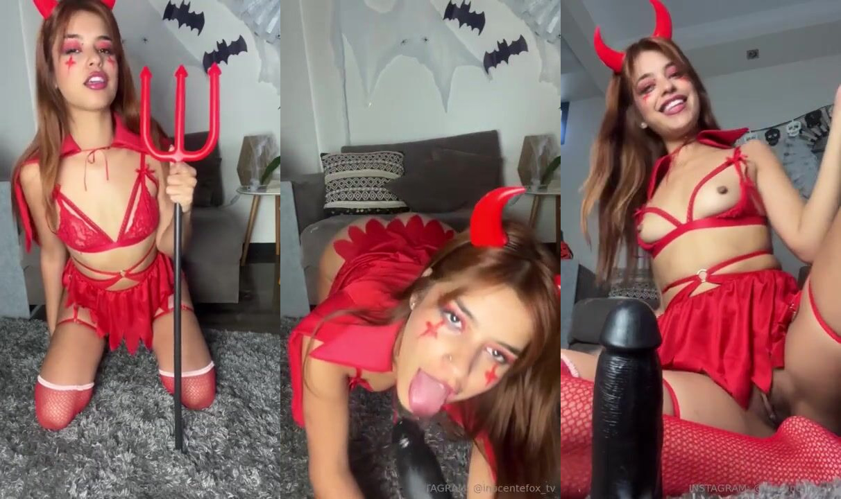 Inocente Fox Pumps Her Pussy As A Devil