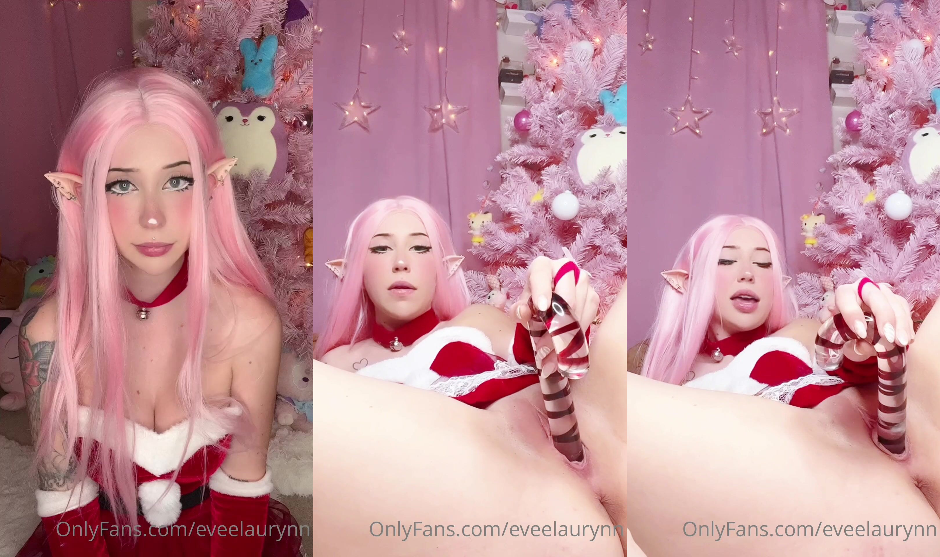 BunnyHazed Fucks Her Cunt With A Candy Cane