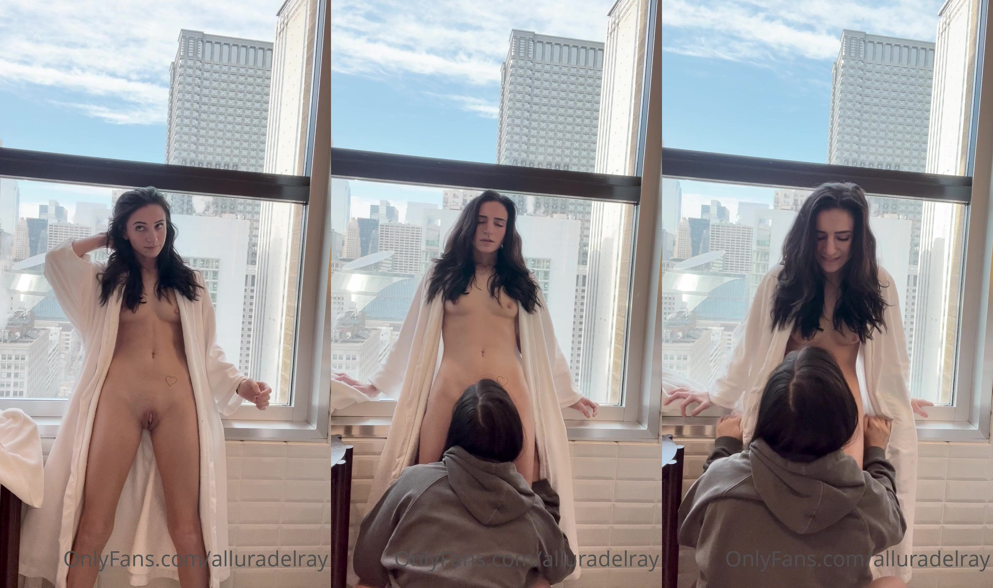 AlluraDelRay Gets Her Pussy Eaten By The Window