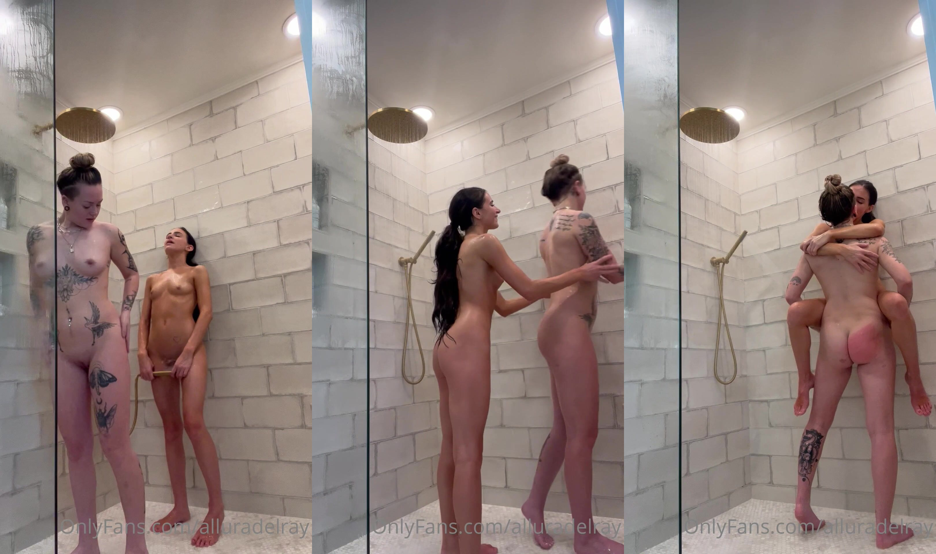 AlluraDelRay & Thatsydgirl's Lesbian Shower