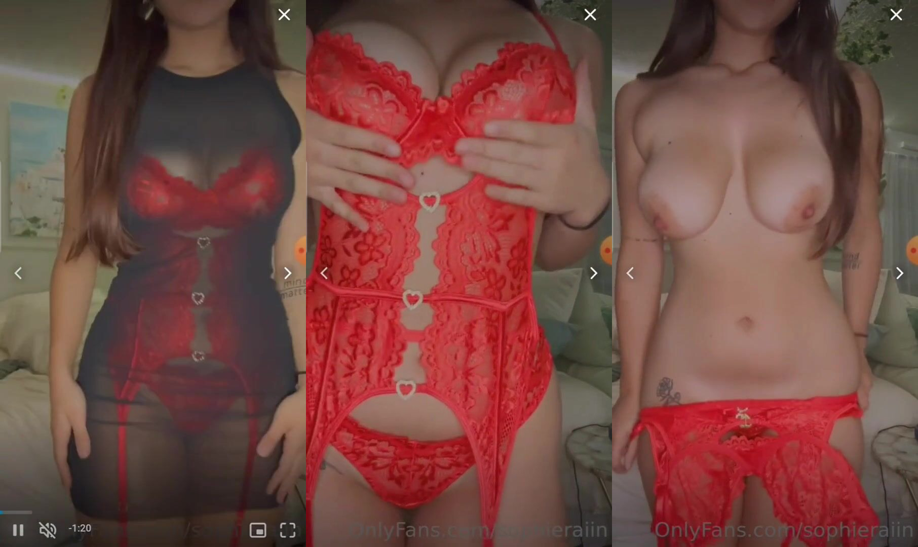 SophieRaiin Shows Her Tits In Her Lingerie