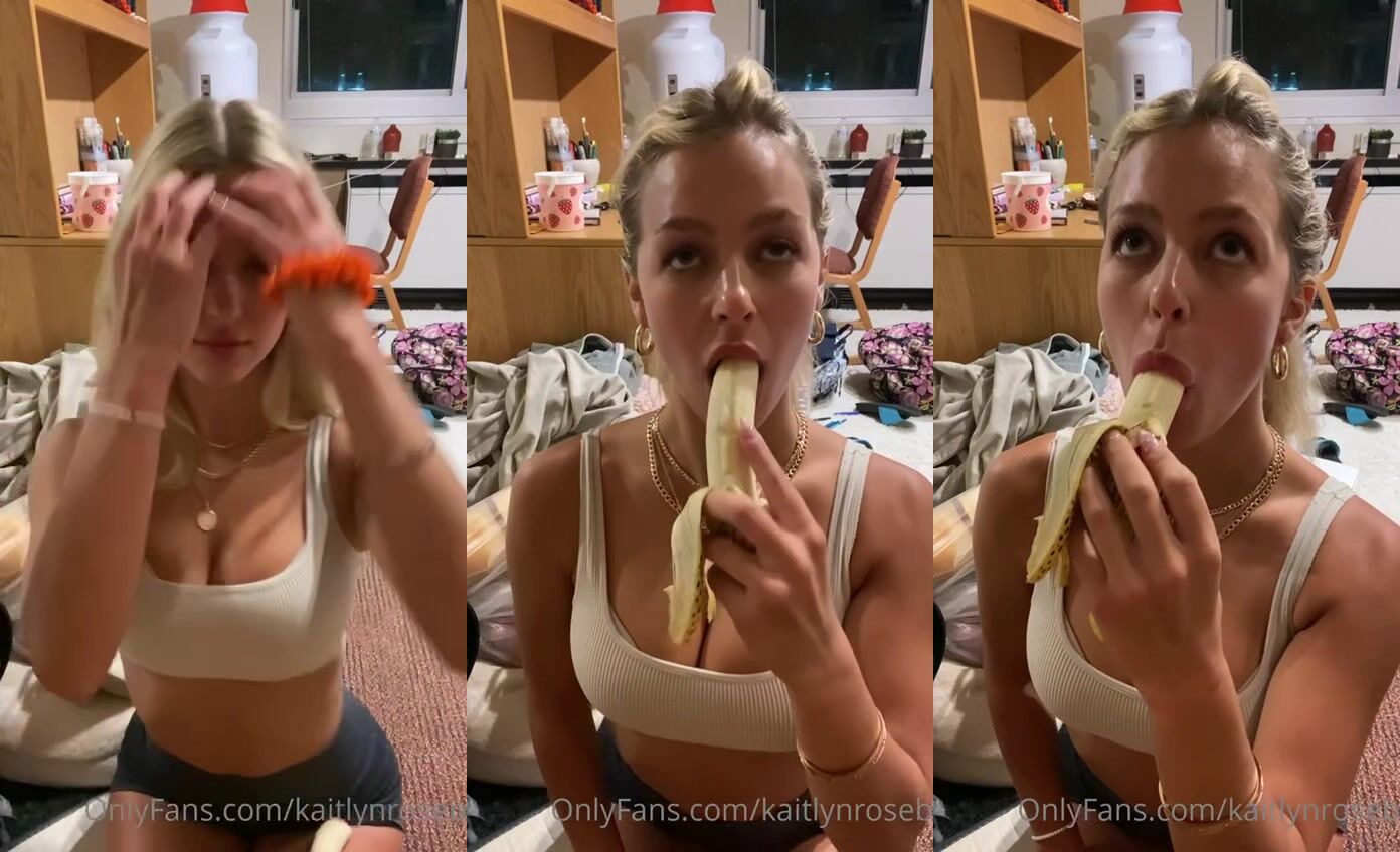 KaitlynRoseB Sucks A Banana Like A Cock