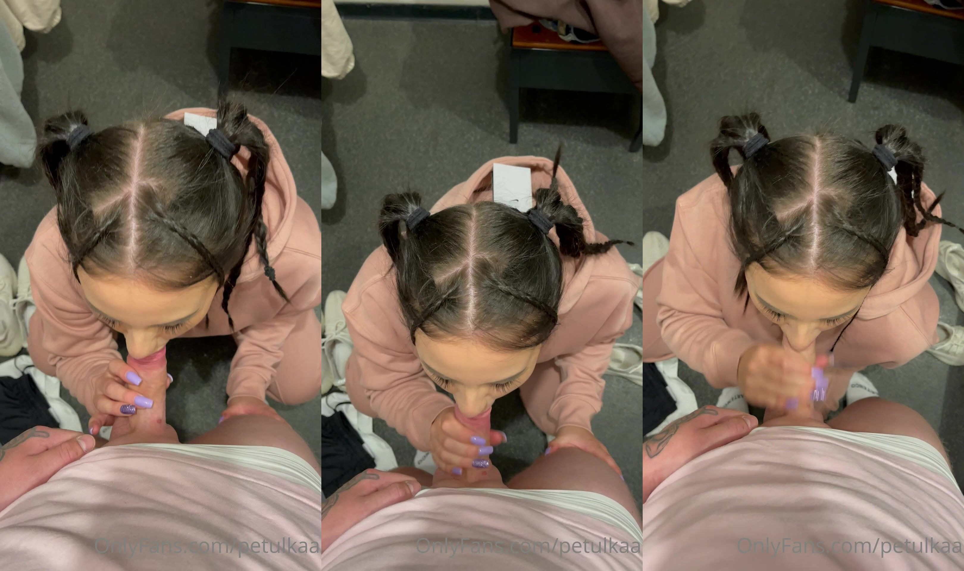 Peťulka Gets On Her Knees To Suck A Dick
