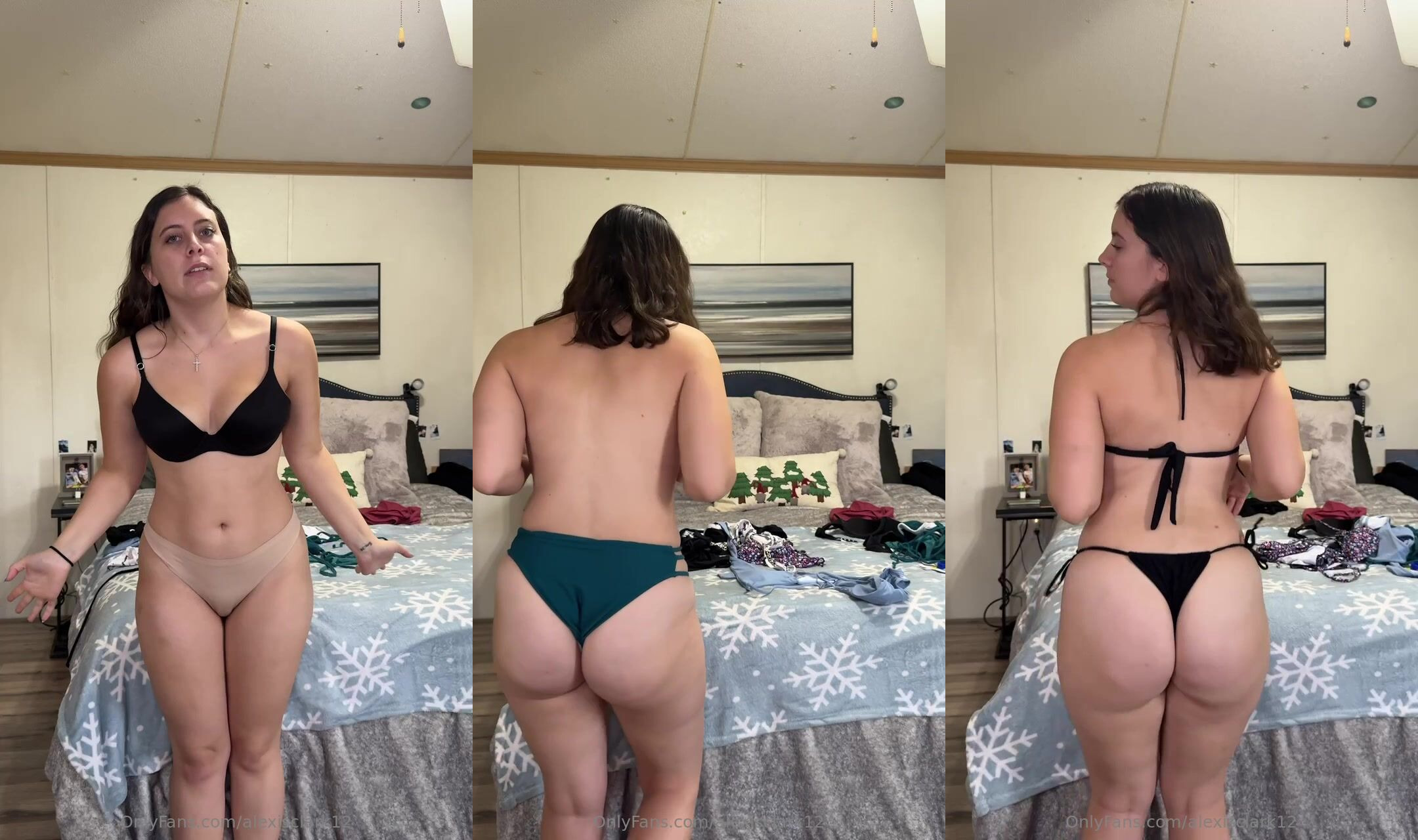 Alexisclark12 Tries On Her New Bikinis