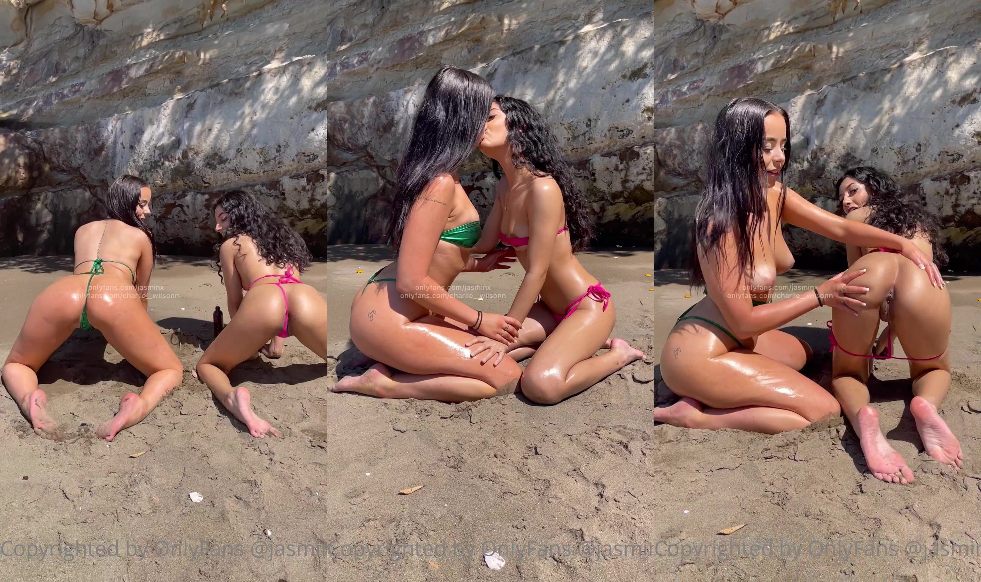 Jasminx And Bff Gets Naughty At The Beach