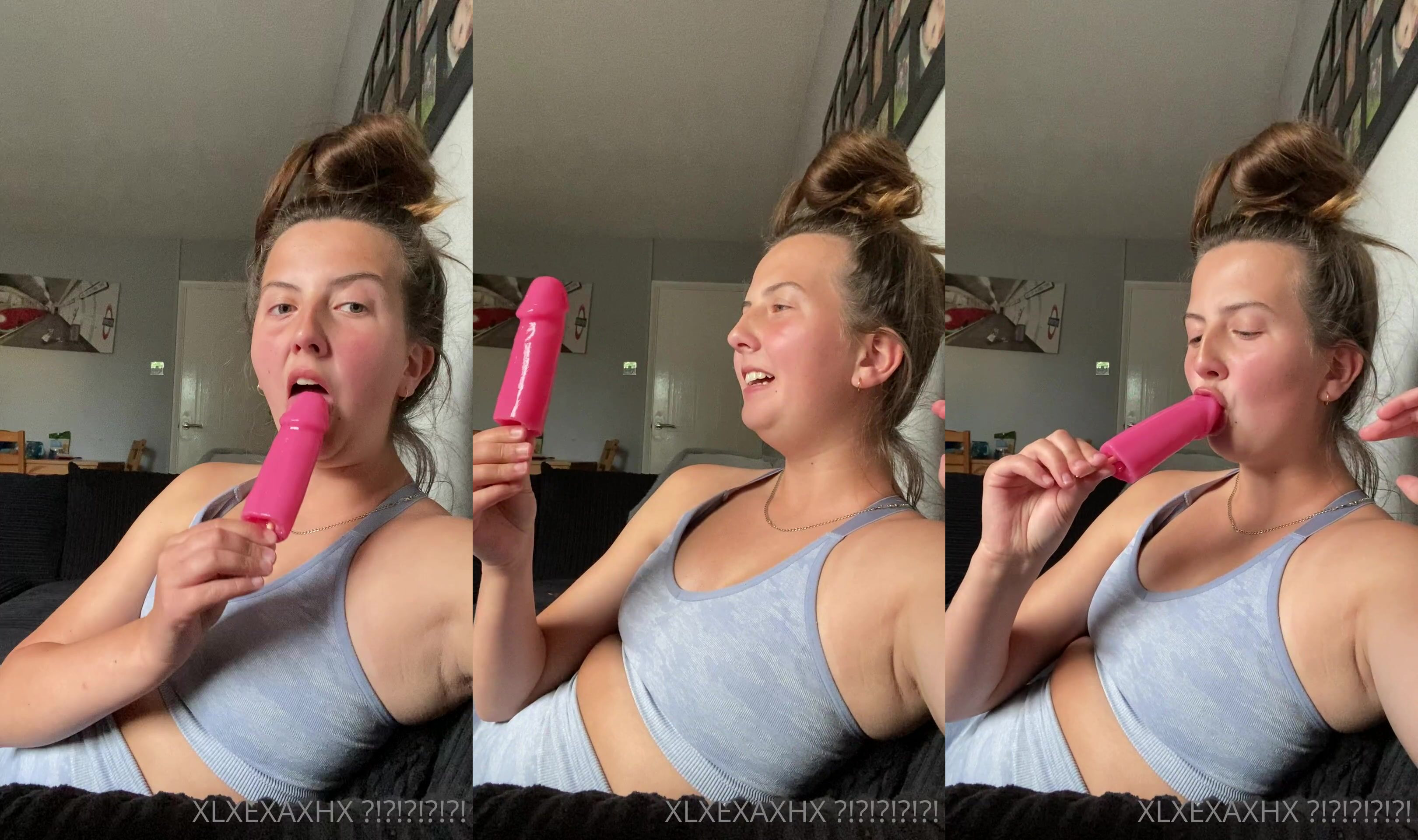 Leahshorty Sucks Penis Popsicle