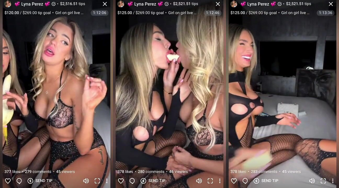 Lyna Perez Blows A Banana With Leiila_z