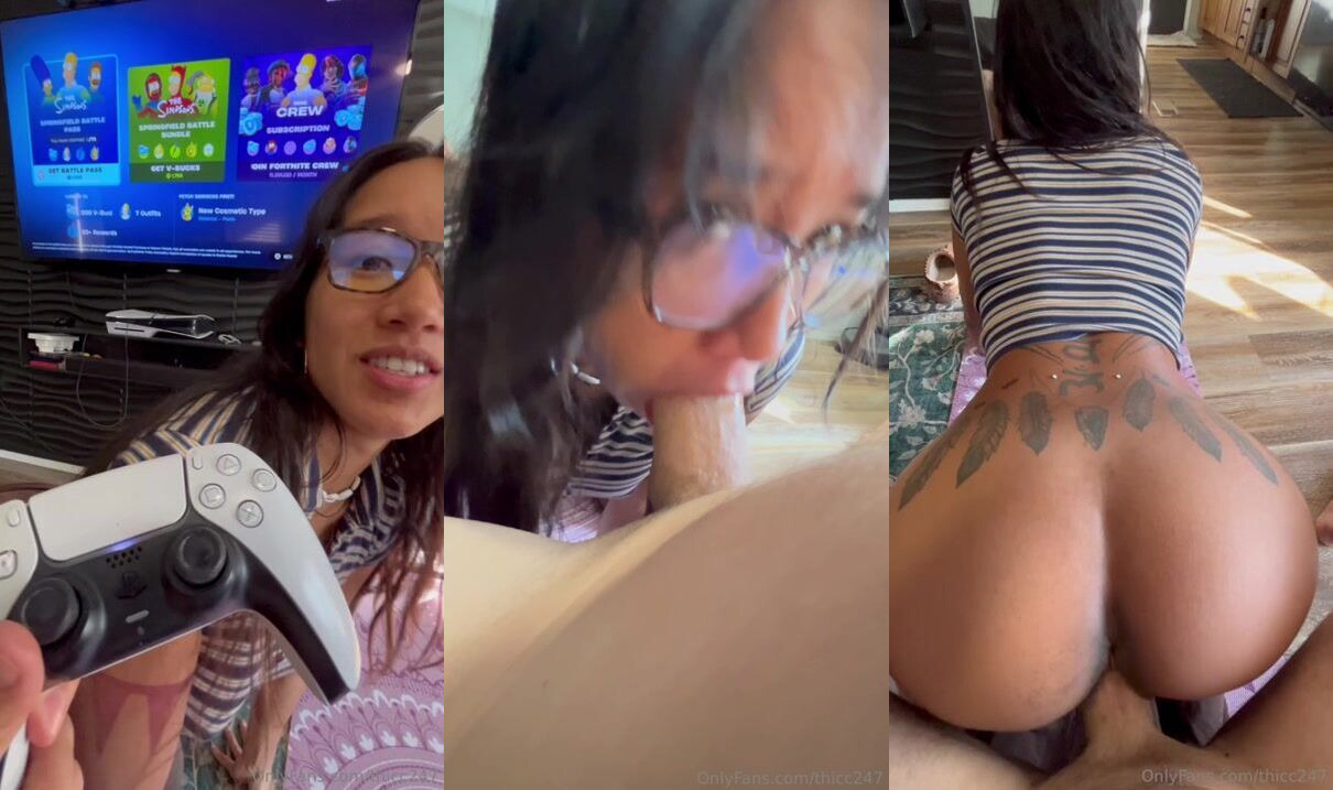 Thicc247 Distracts Her Boyfriend With A BJ