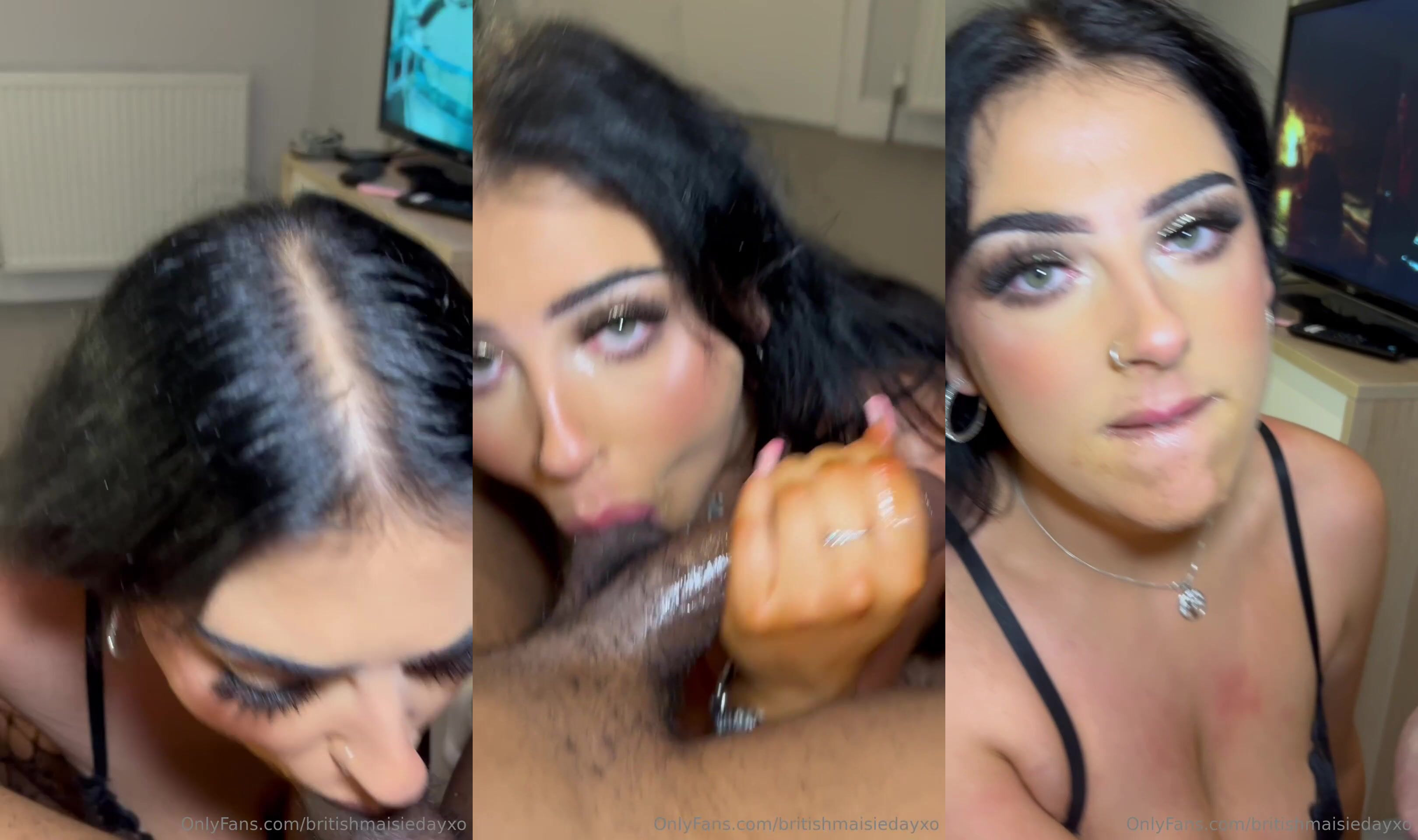 MaisieDayXO Gives A Blowjob On Her Knees